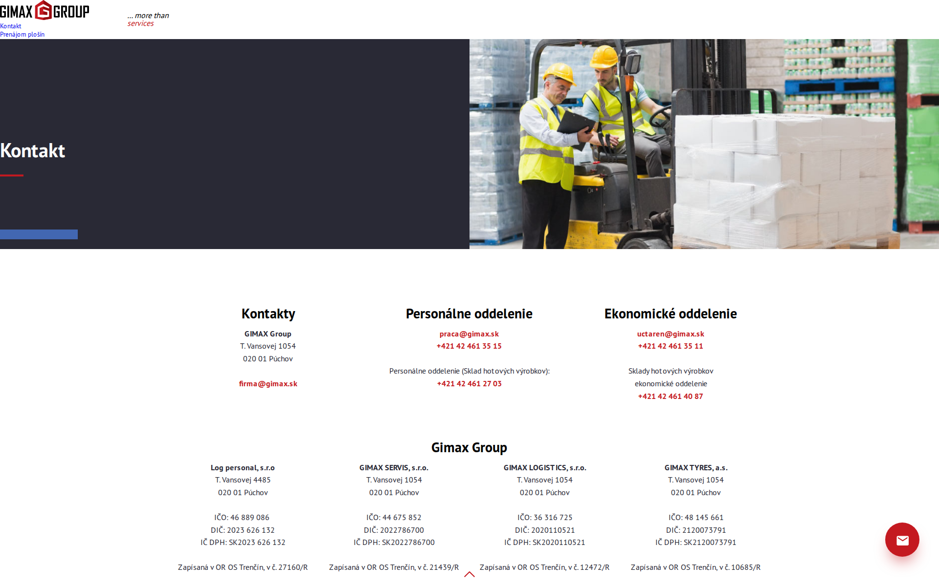 Náhľad webu gimaxadz.sk