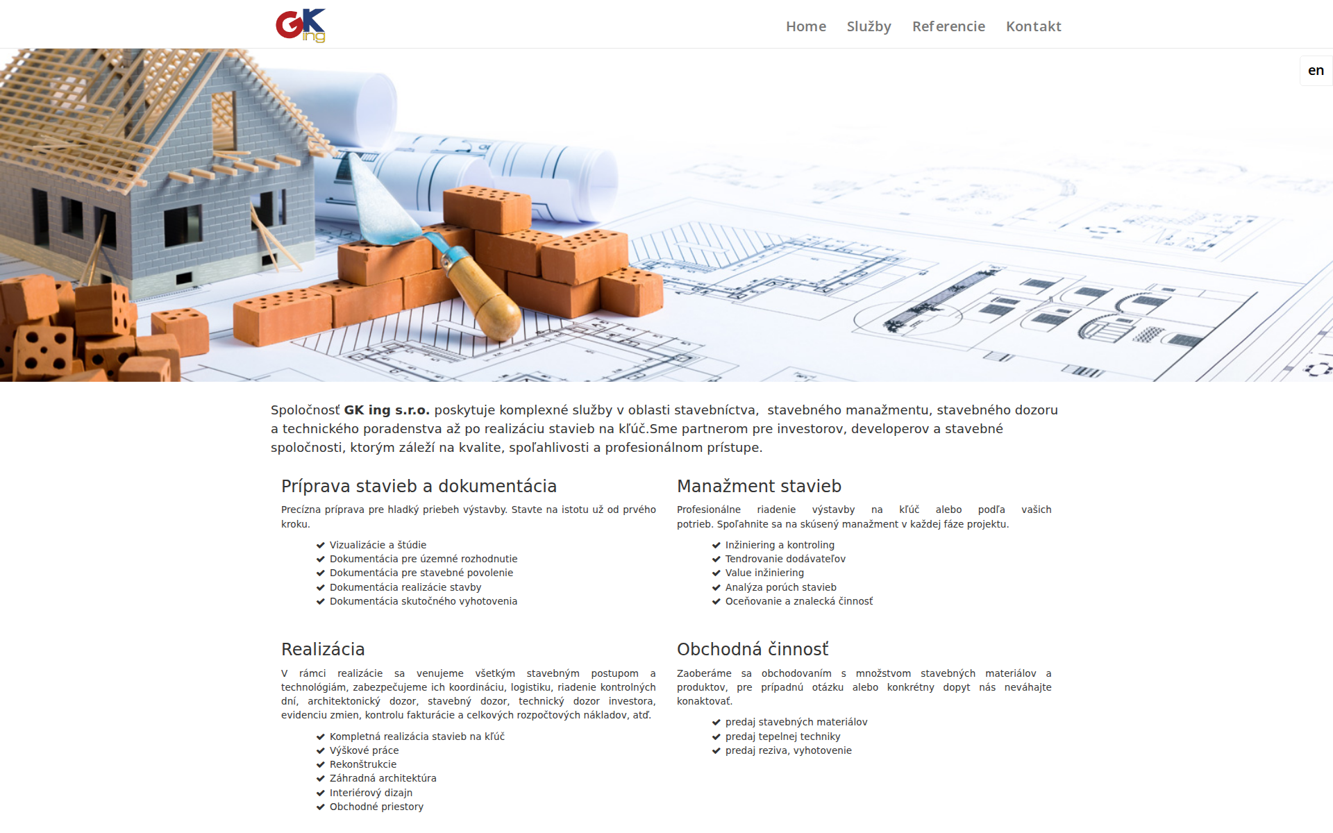 Náhľad webu gking.sk