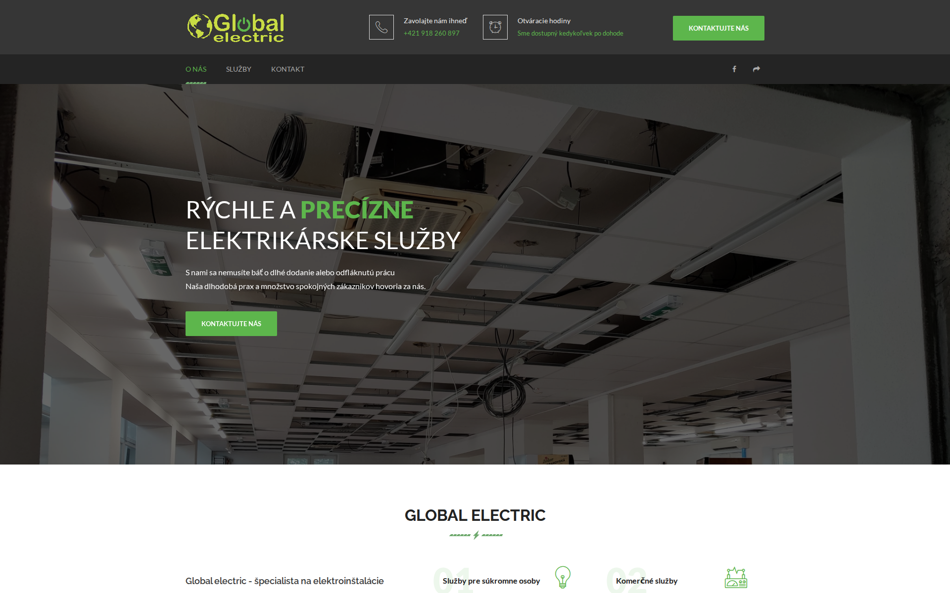 Náhľad webu globalelectric.sk