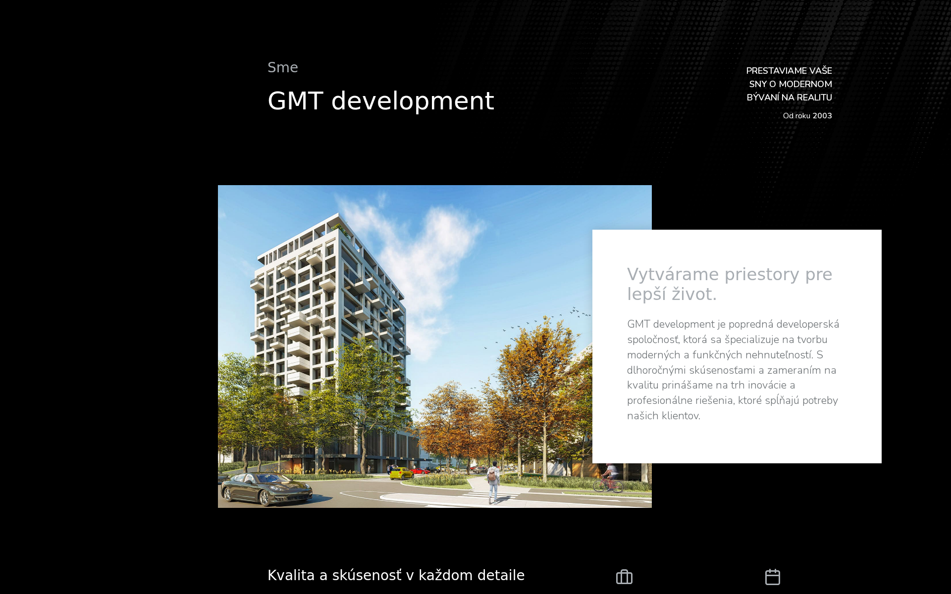 Náhľad webu gmtdevelopment.sk