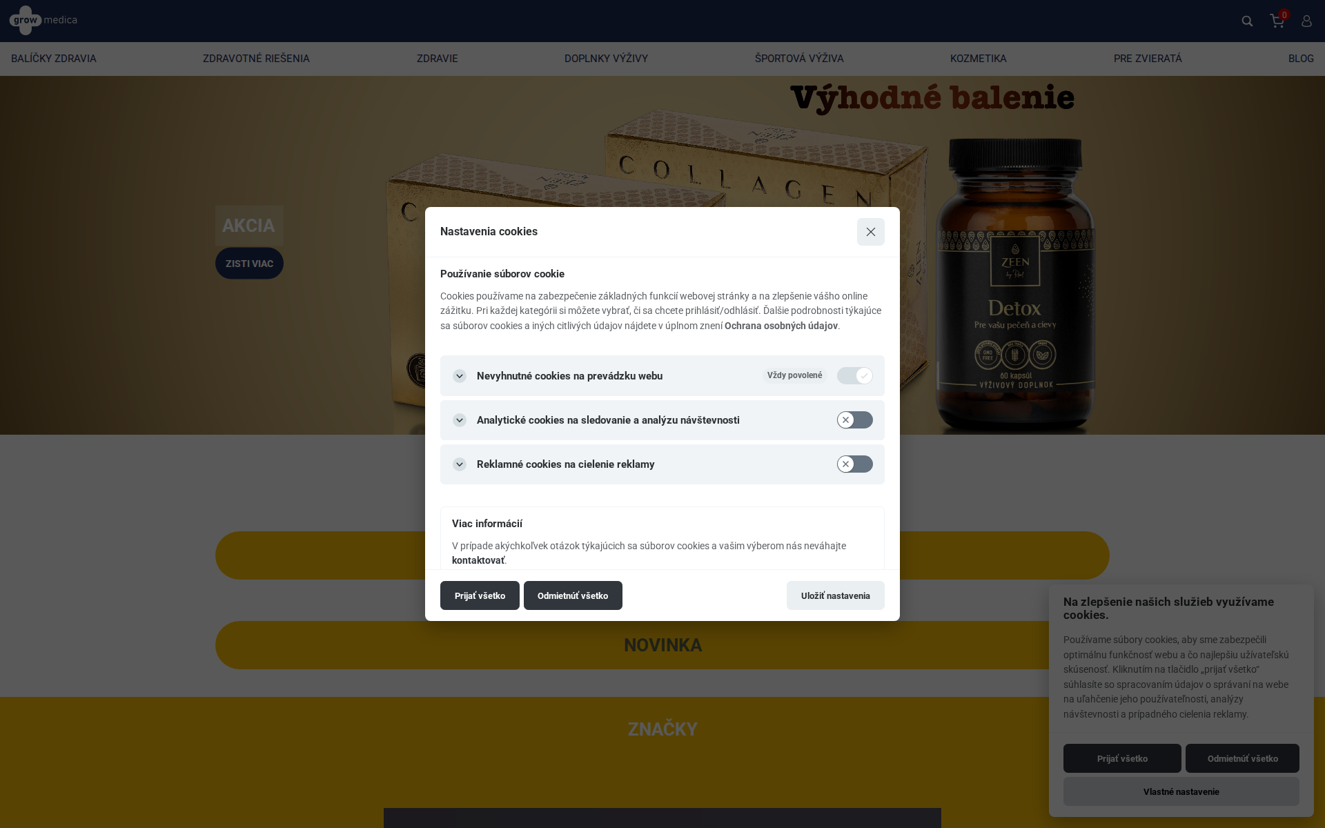 Náhľad webu growmedica.sk