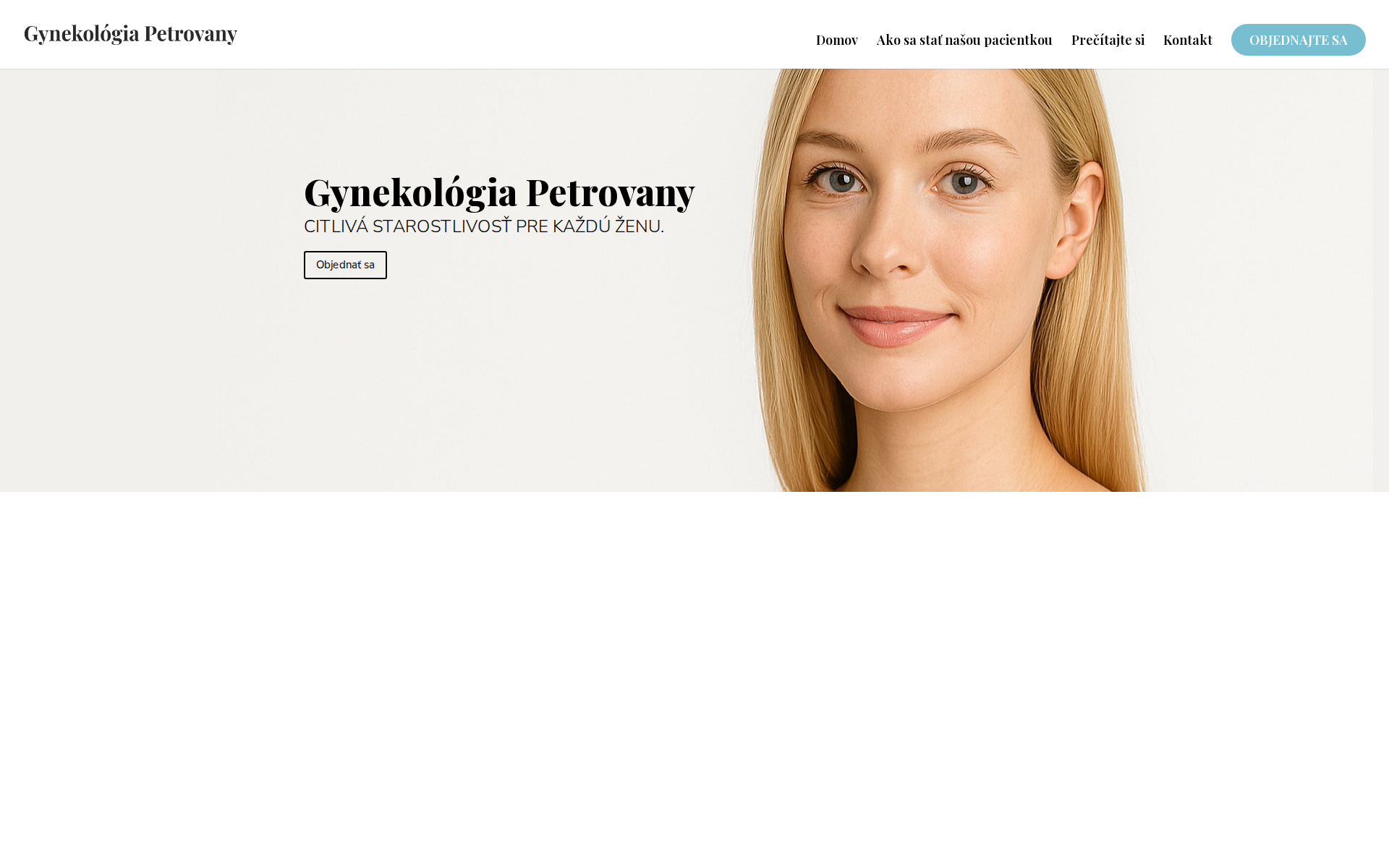 Náhľad webu gynekologiapetrovany.sk