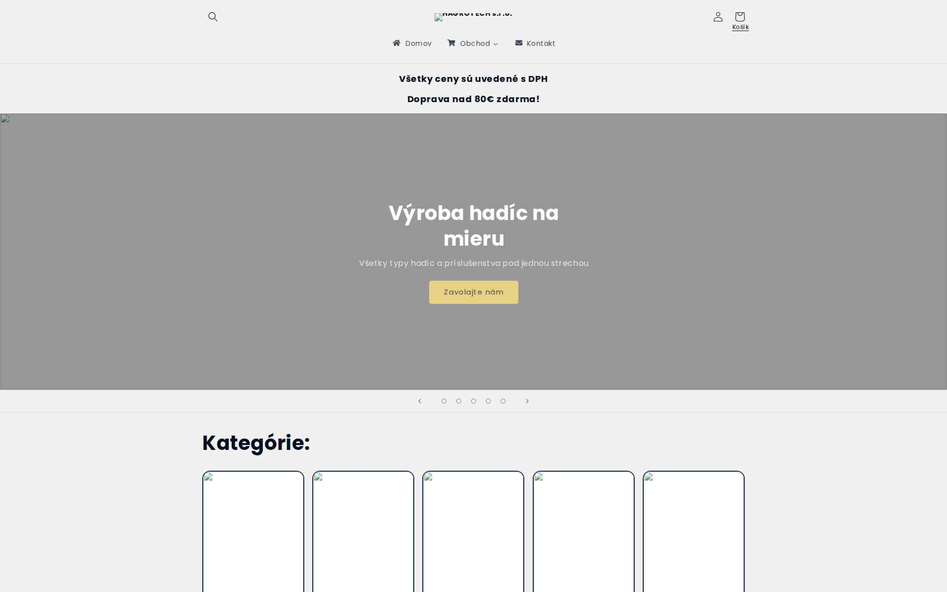 Náhľad webu hagrotech.sk