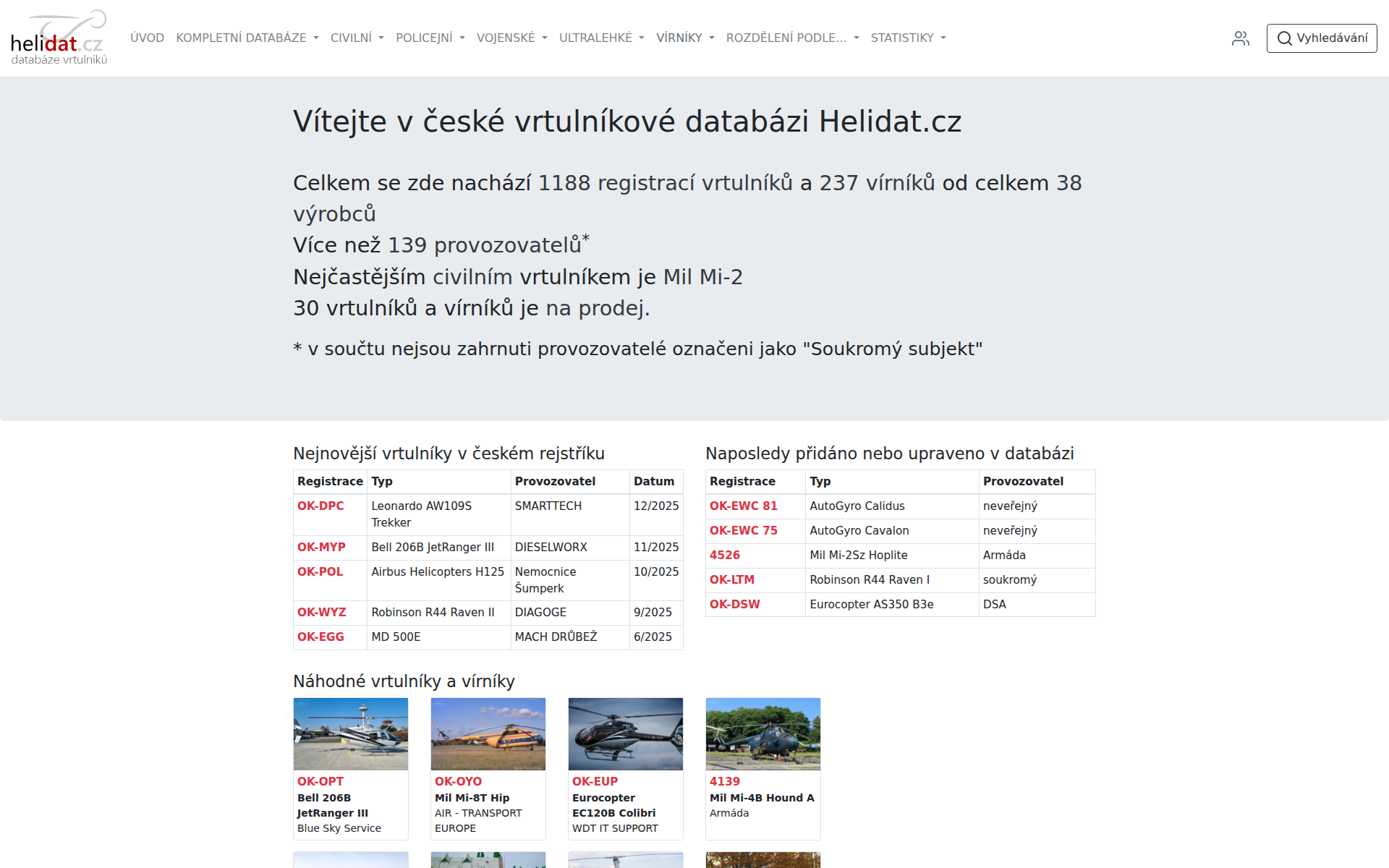 Náhľad webu helidat.sk