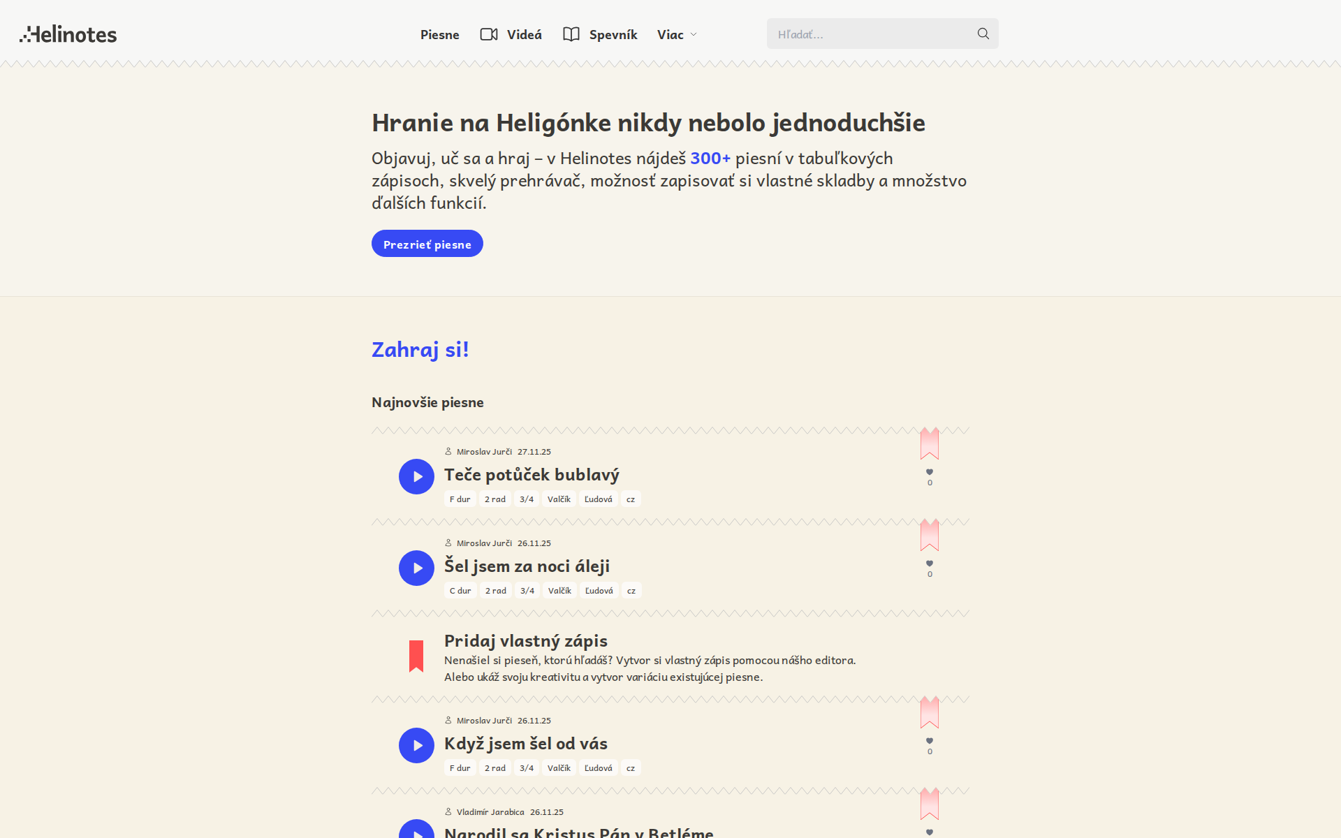 Náhľad webu helinotes.sk