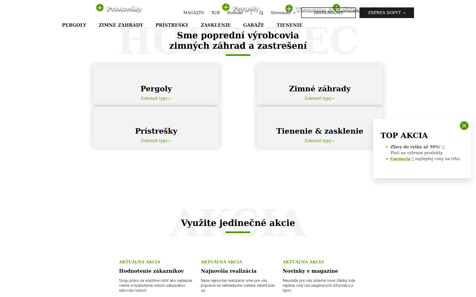 Náhľad webu hoby-tec.sk