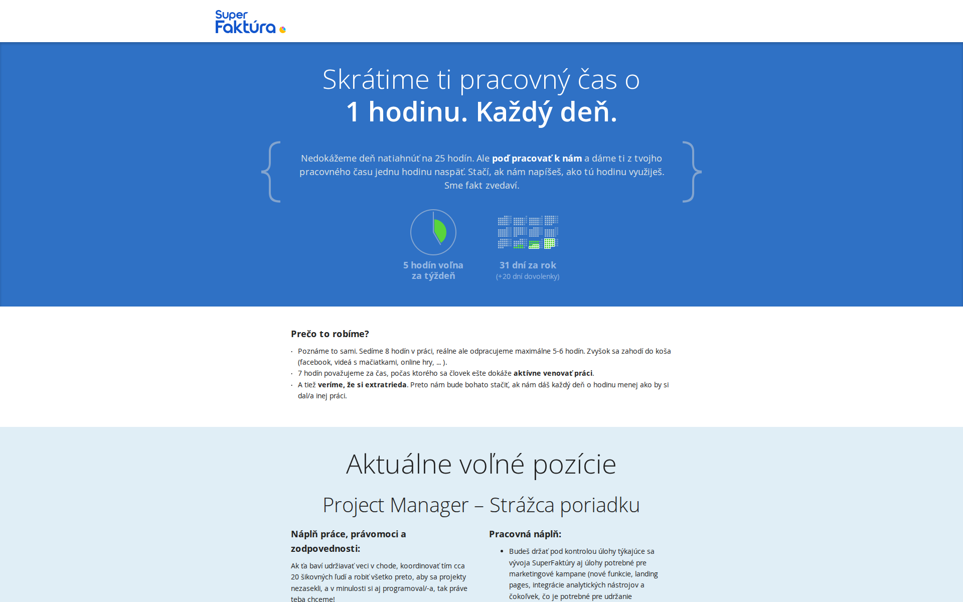 Náhľad webu hodinanavyse.sk