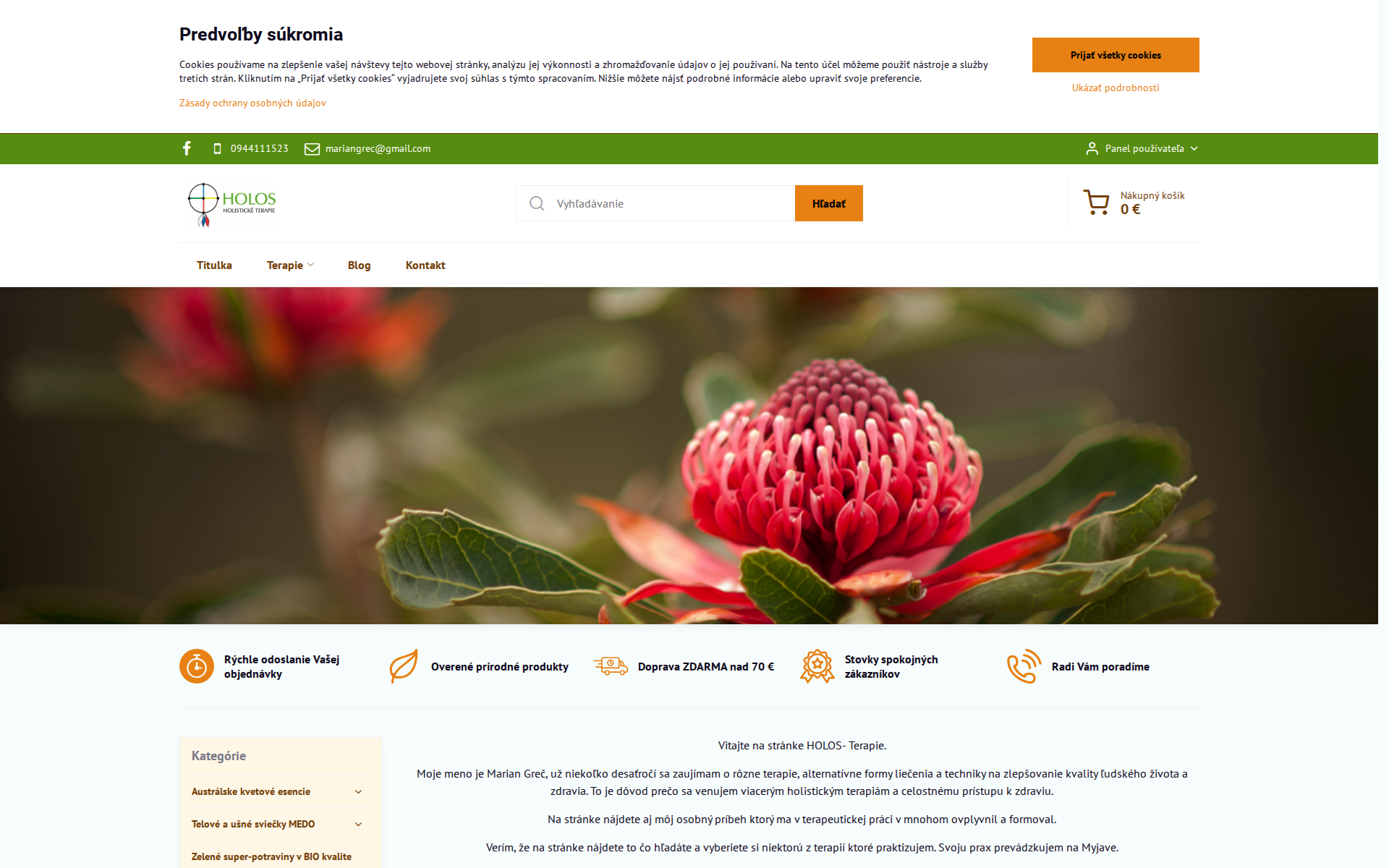 Náhľad webu holos-terapie.sk