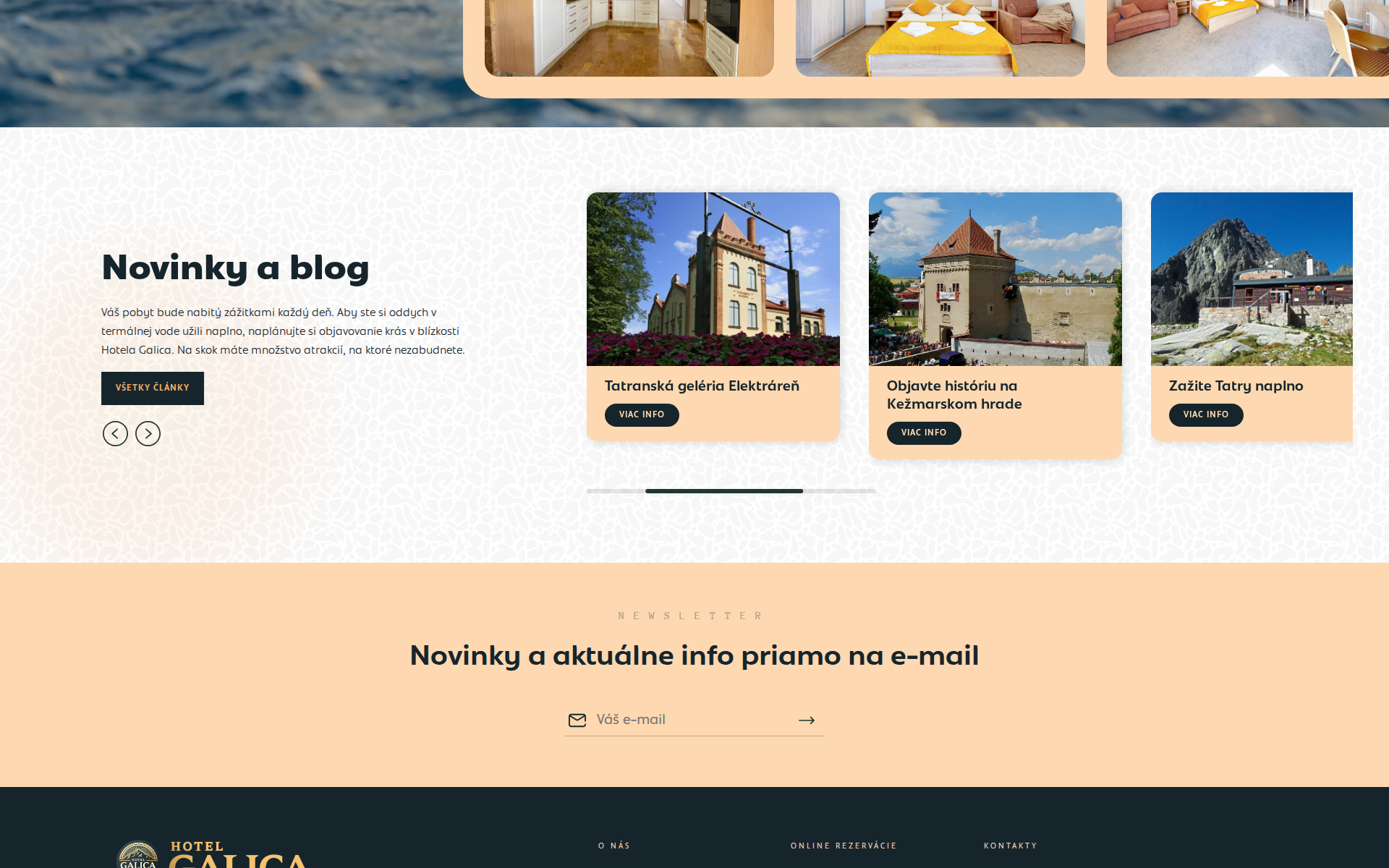 Náhľad webu hotelgalica.sk