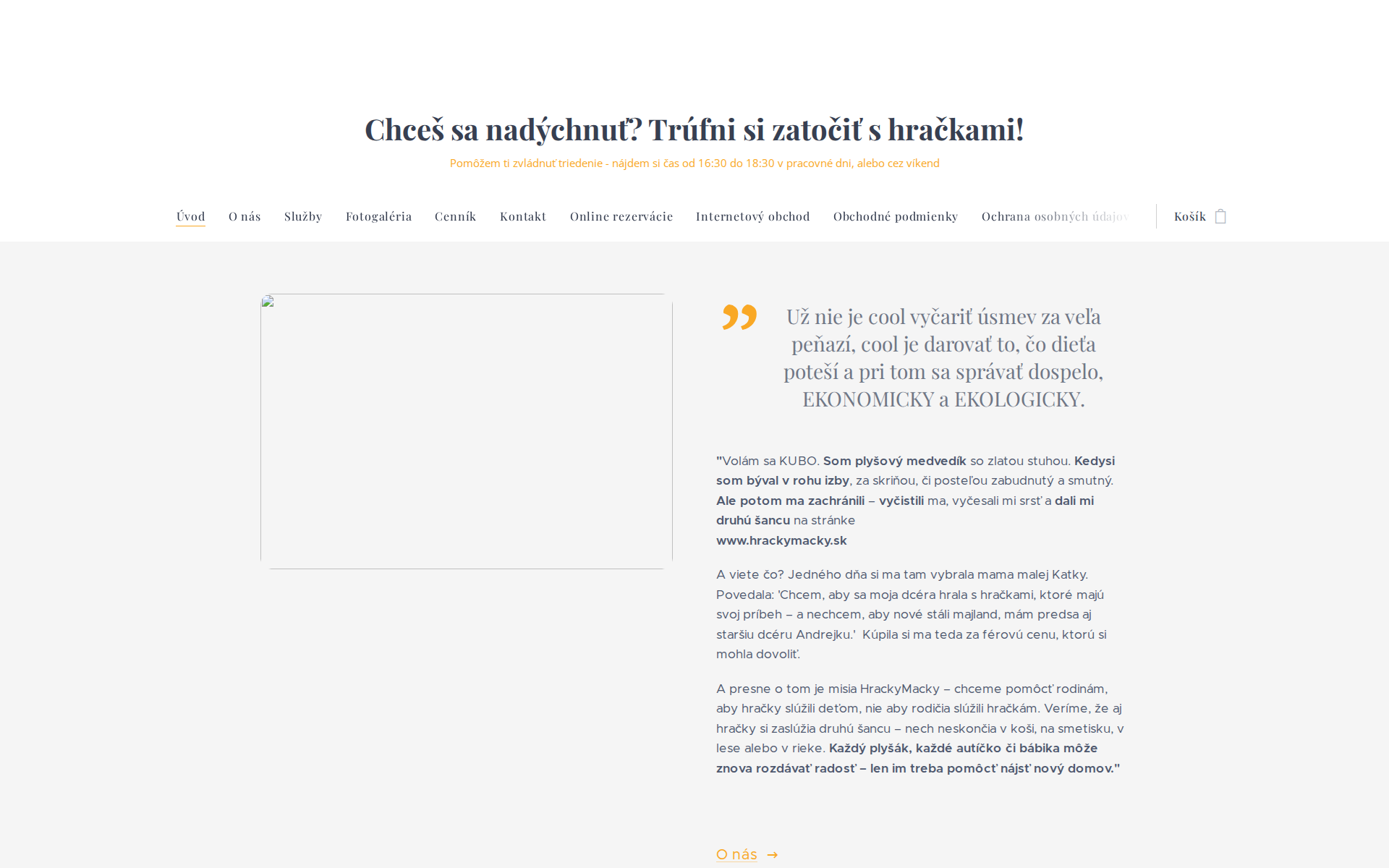 Náhľad webu hrackymacky.sk