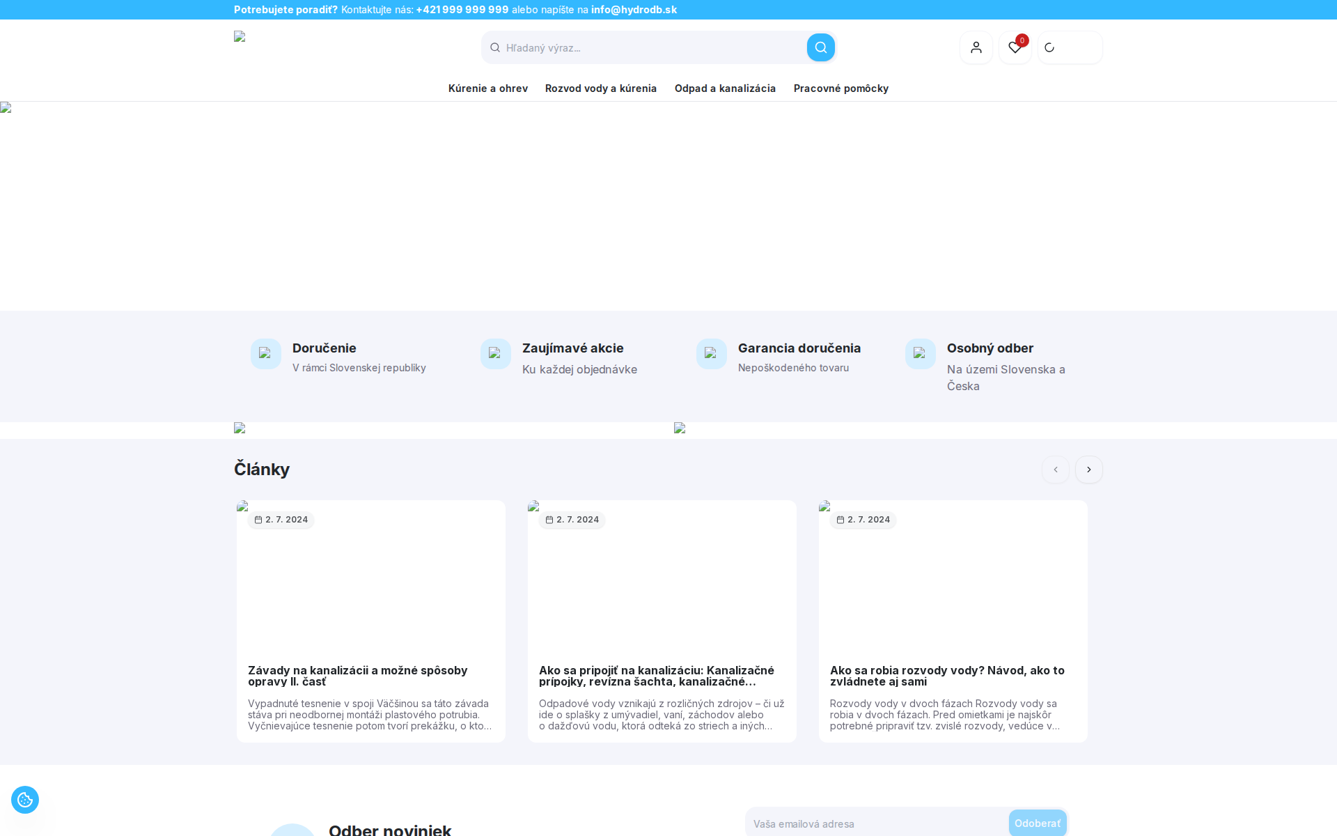 Náhľad webu hydrodb.sk