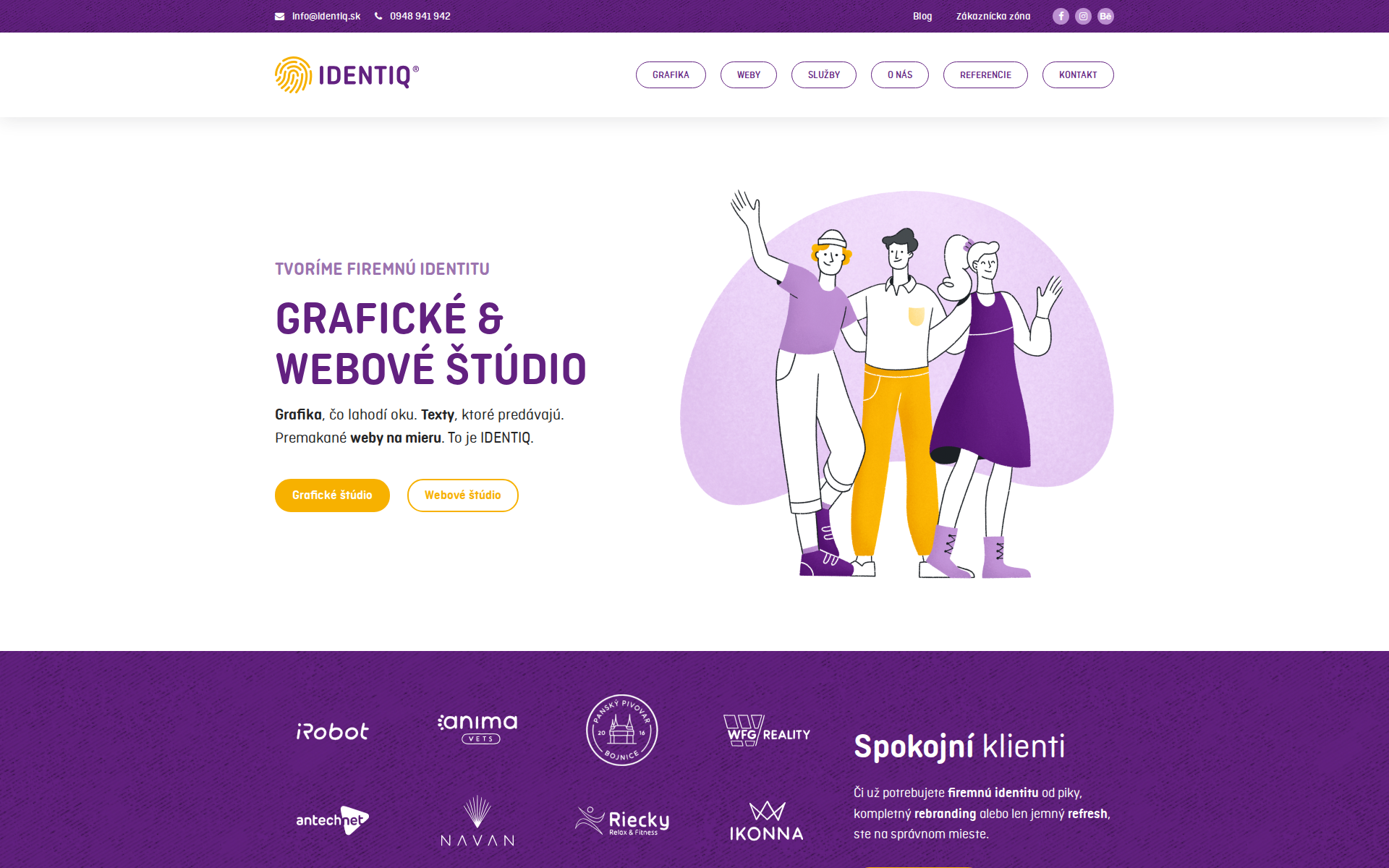 Náhľad webu identiq.sk