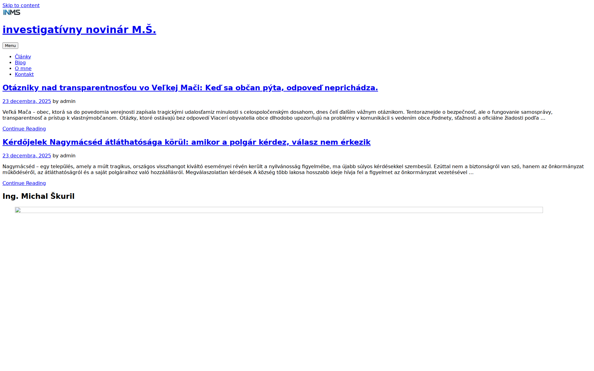 Náhľad webu inms.sk