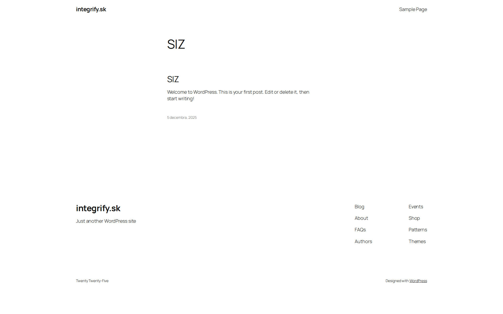 Náhľad webu integrify.sk