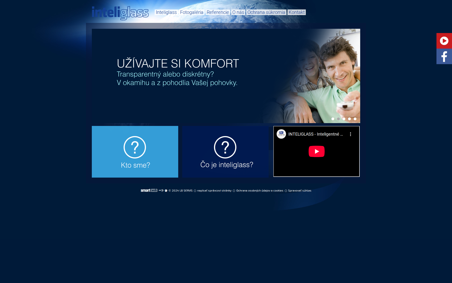 Náhľad webu inteliglass.sk