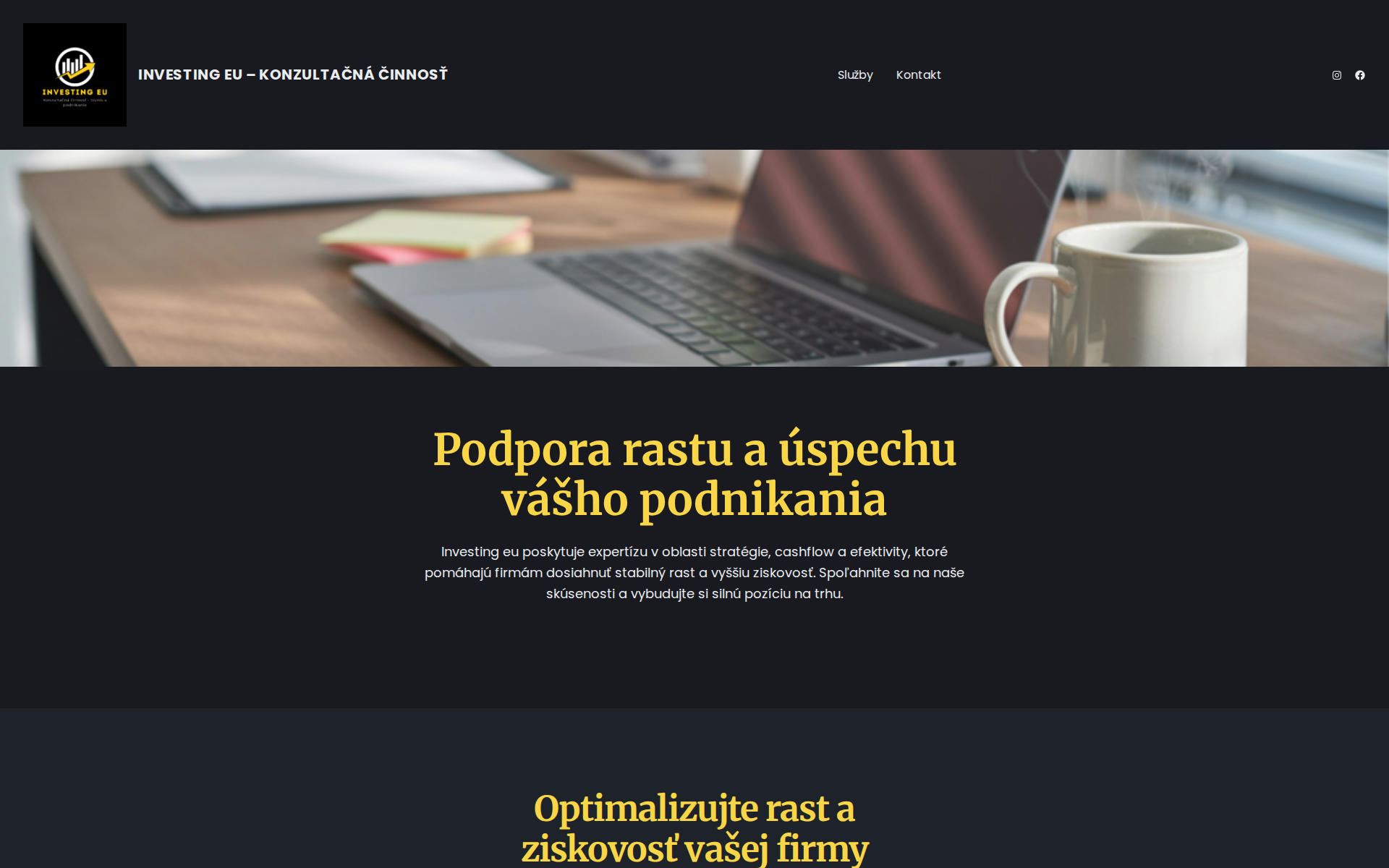 Náhľad webu investingeu.sk