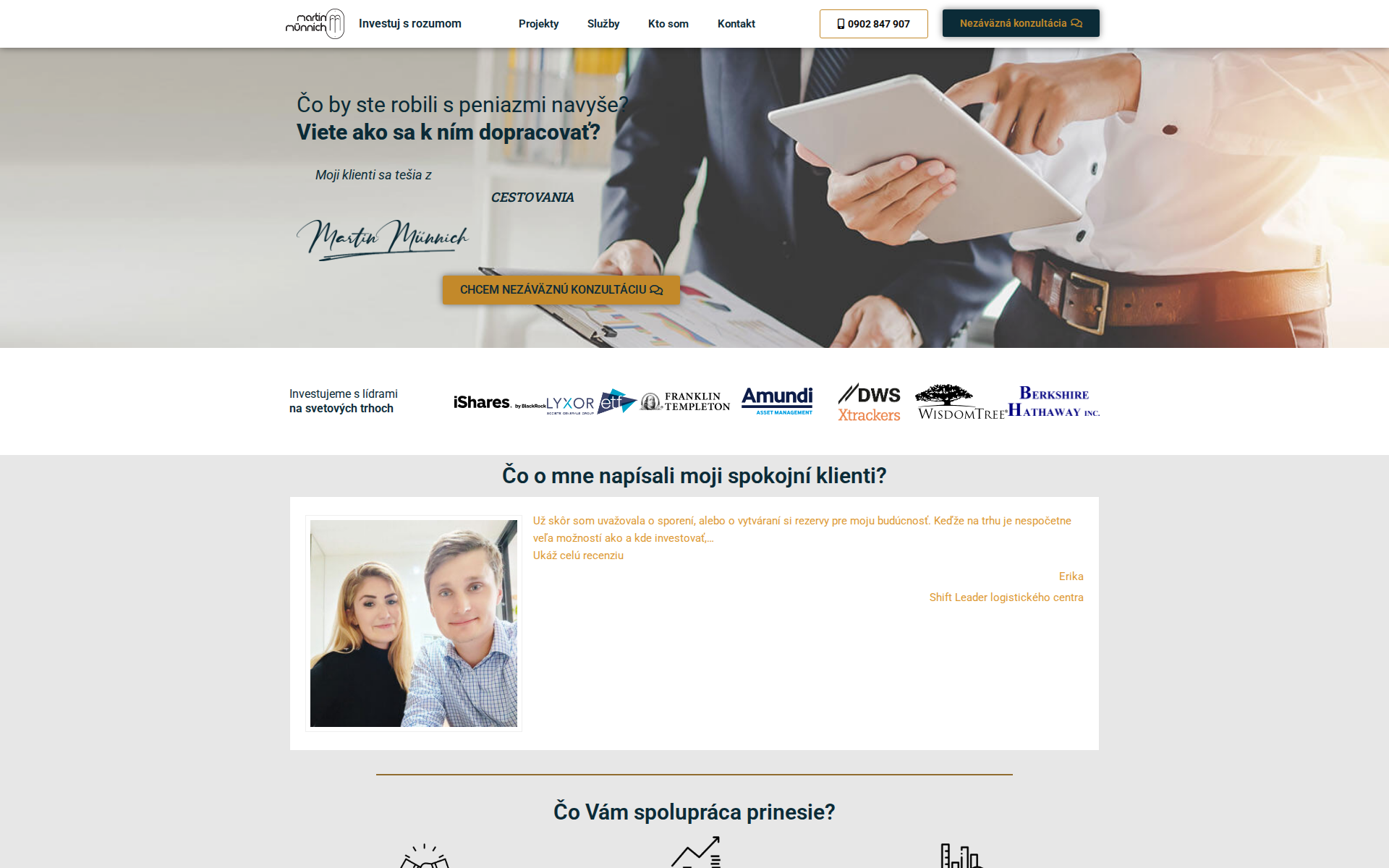 Náhľad webu investujsrozumom.sk