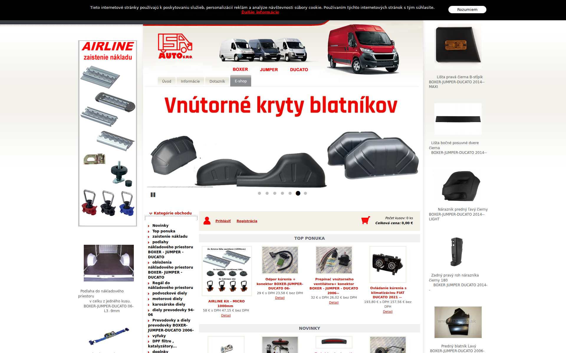 Náhľad webu isaauto.sk