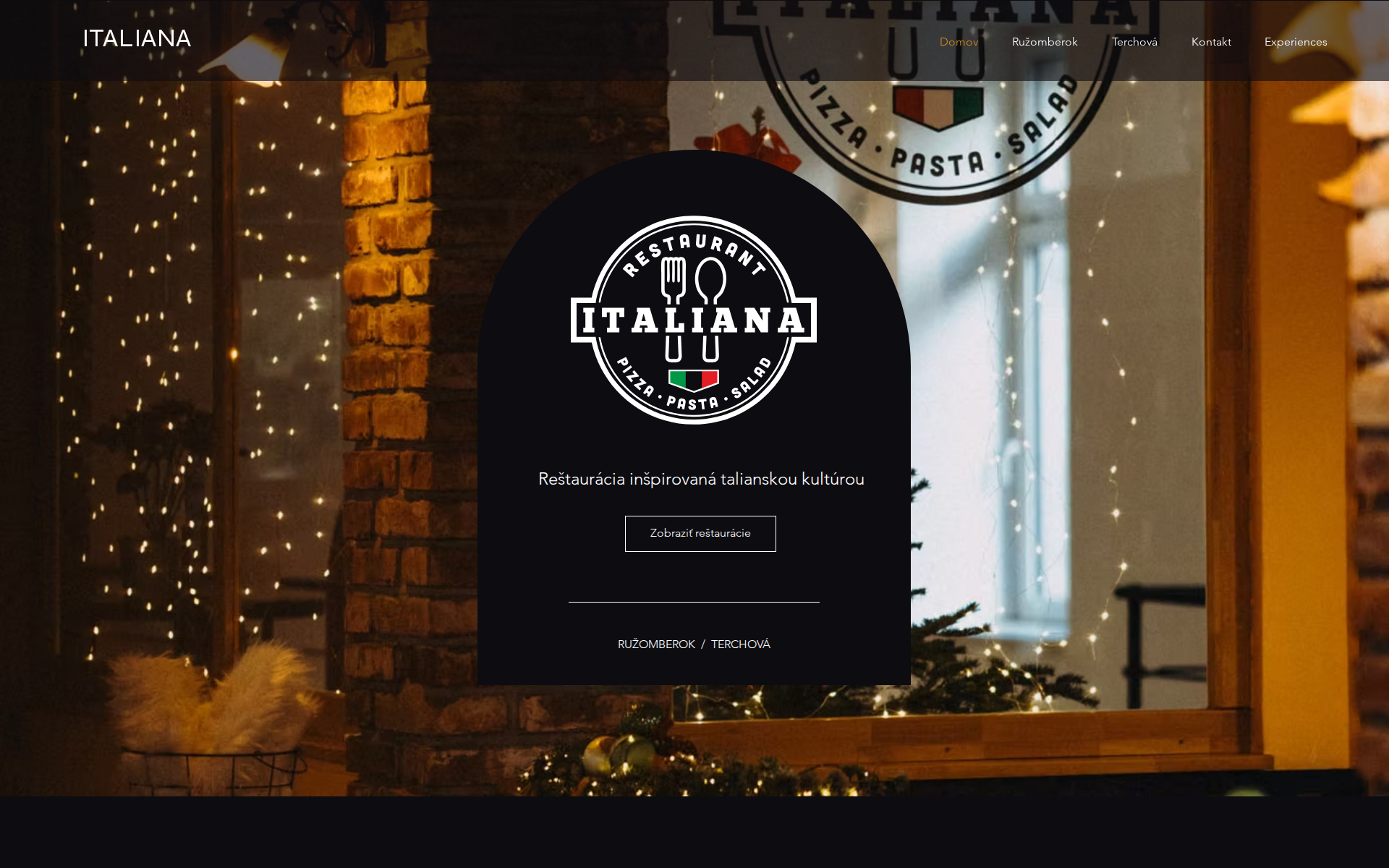 Náhľad webu italiana.sk