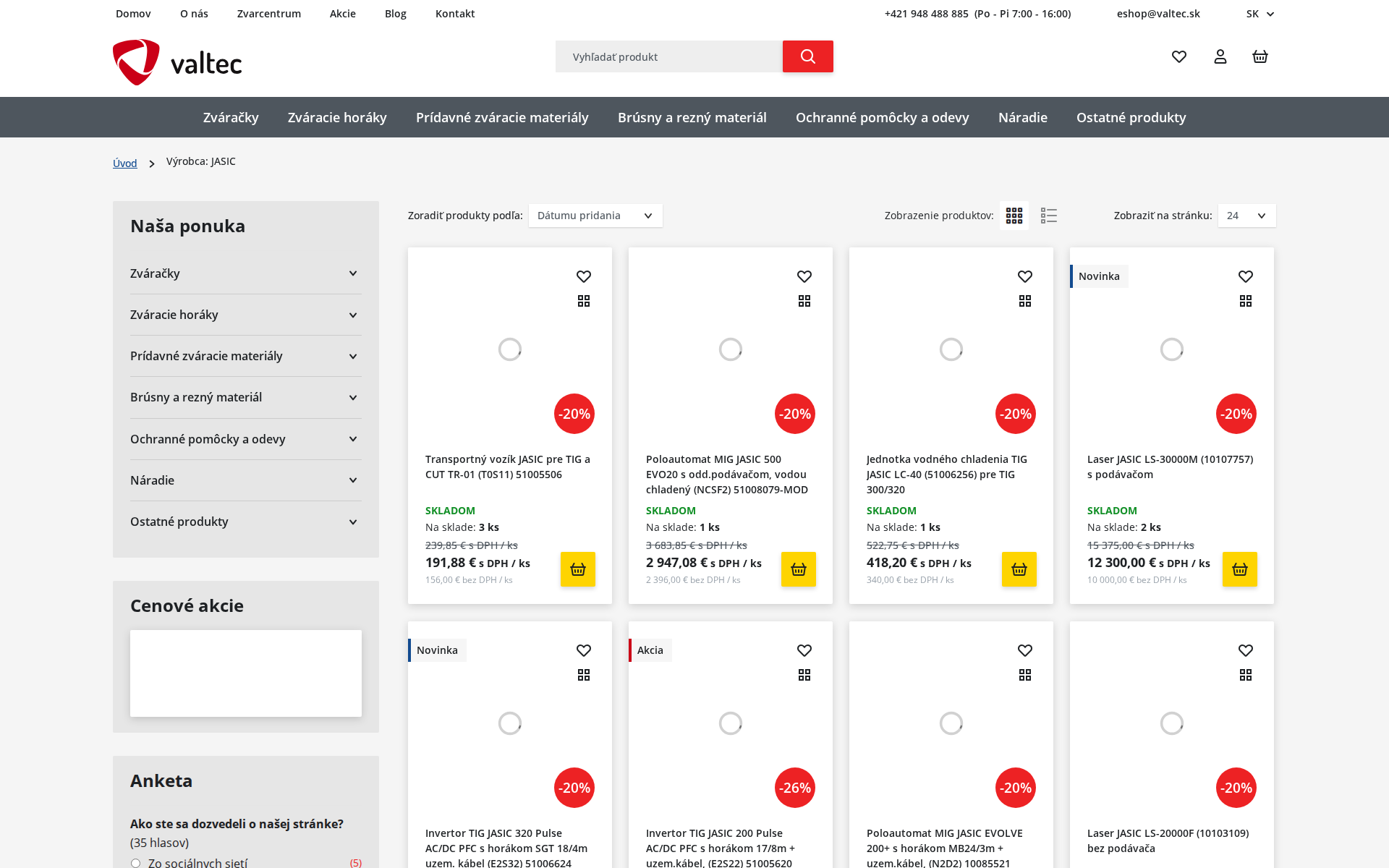 Náhľad webu jasictech.sk