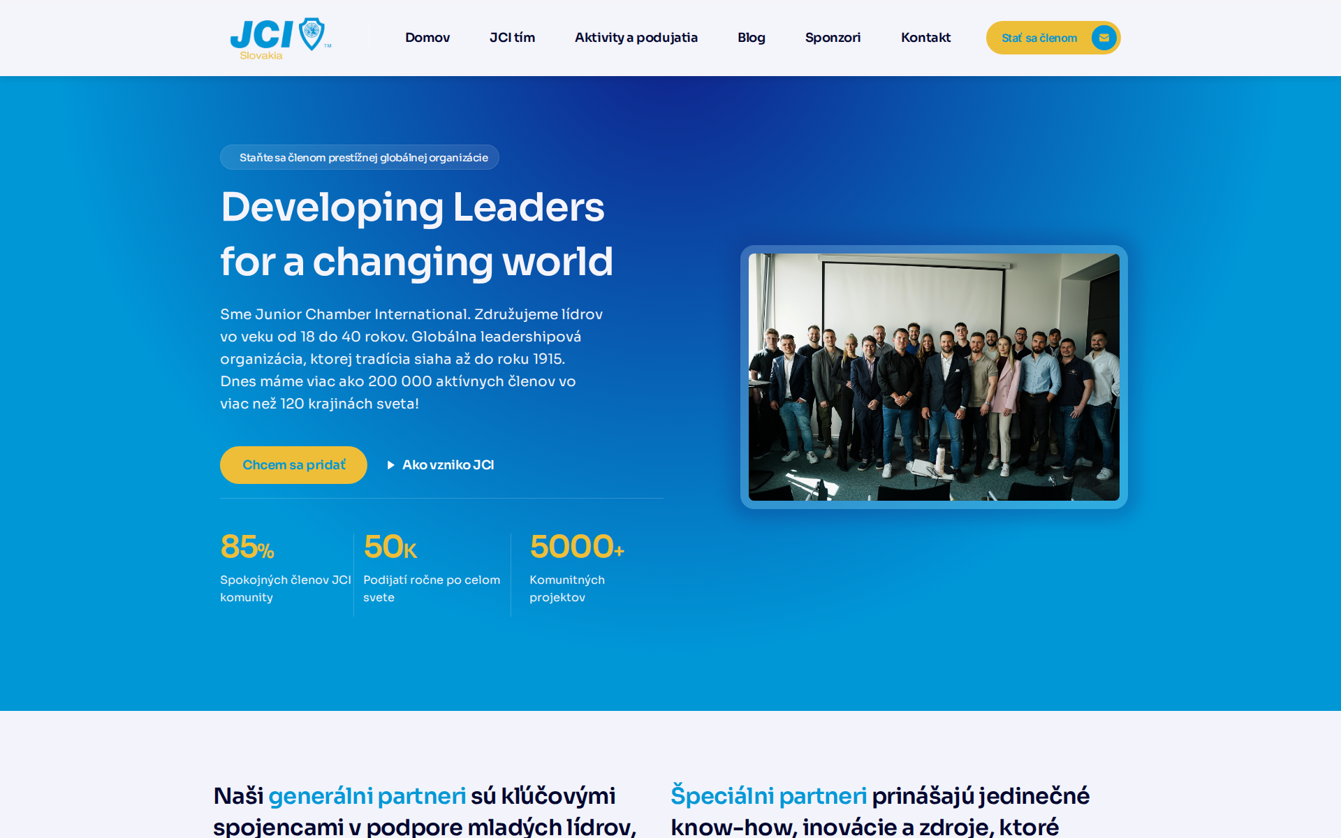 Náhľad webu jci.sk