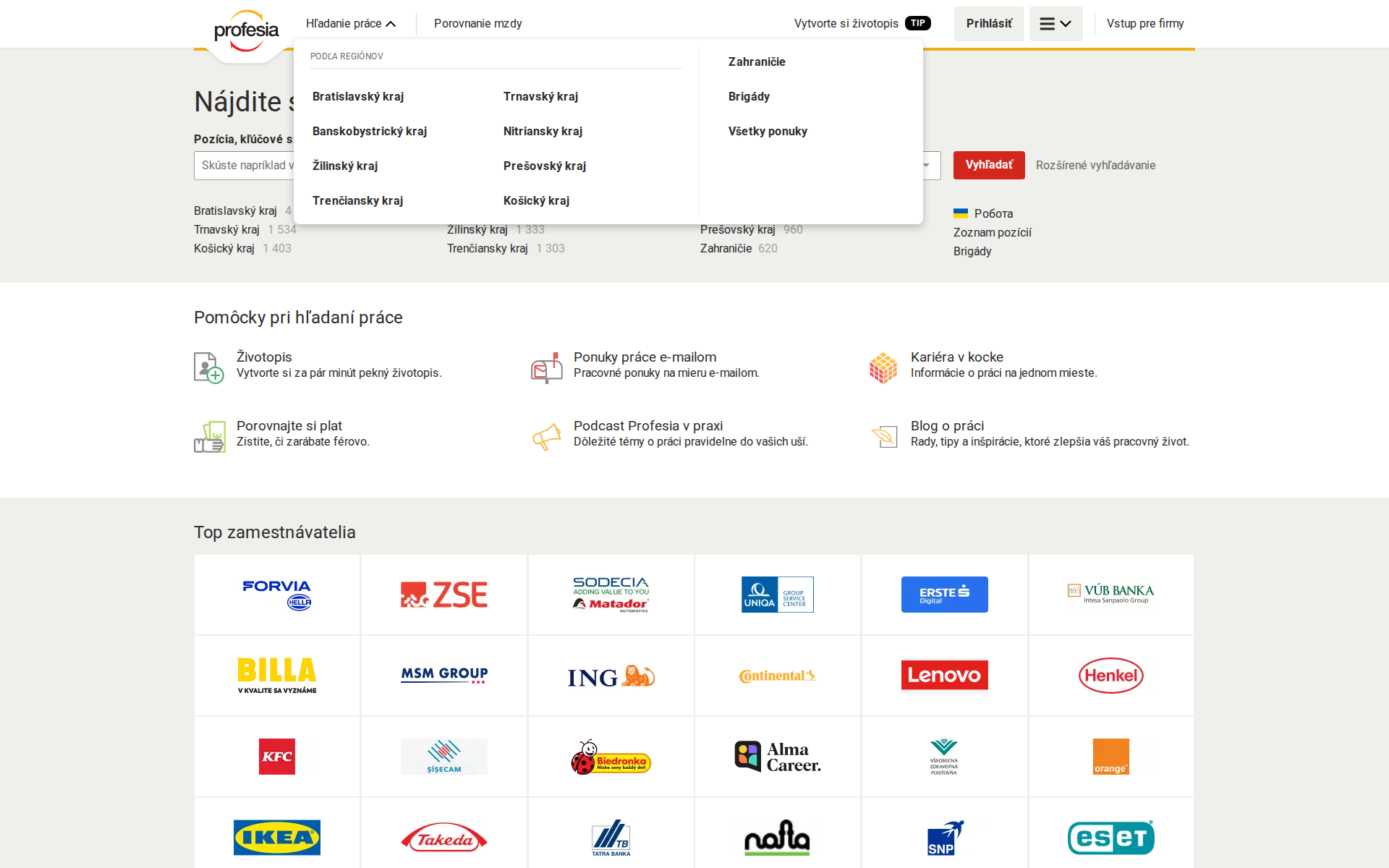 Náhľad webu jobpilot.sk