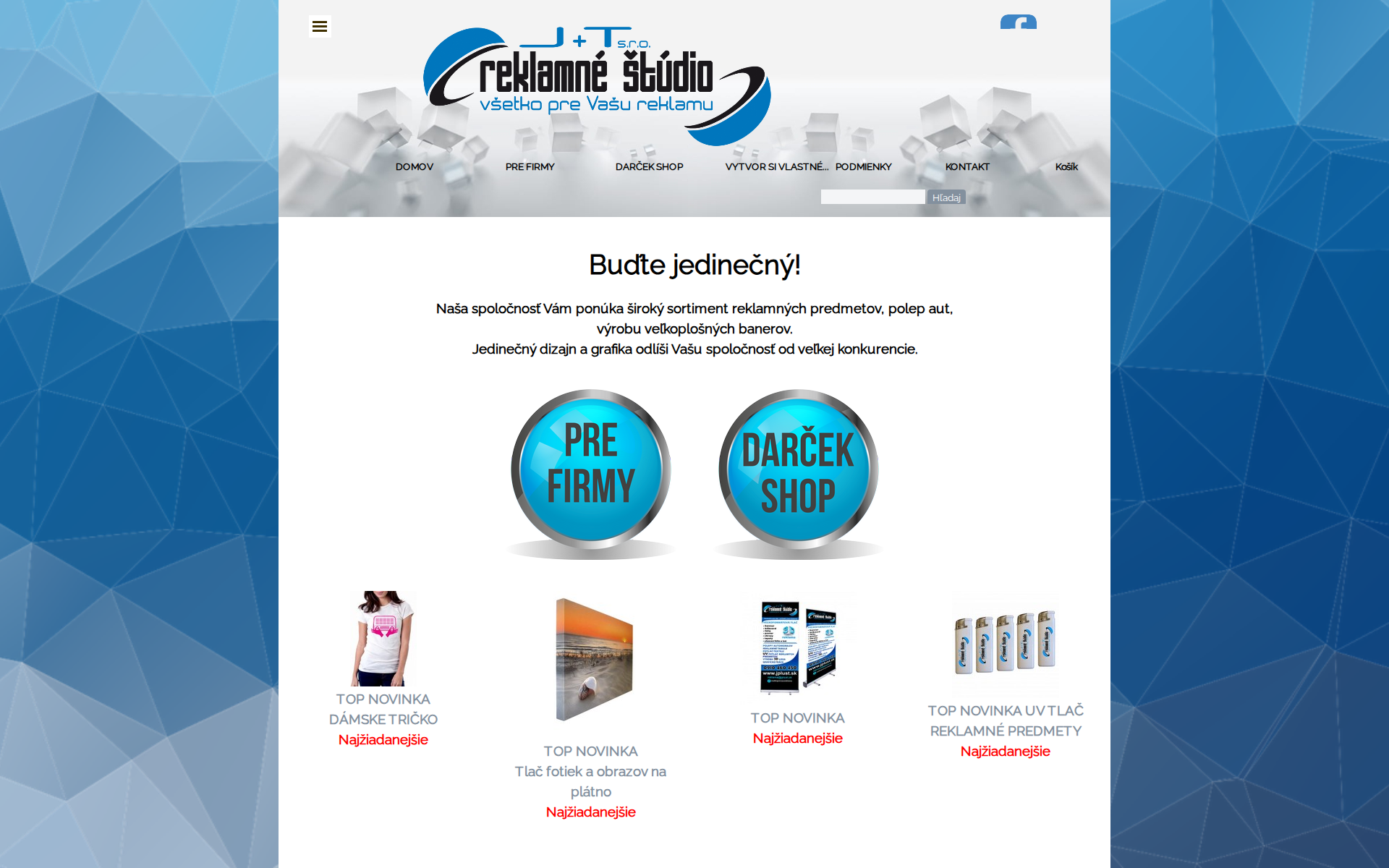 Náhľad webu jplust.sk