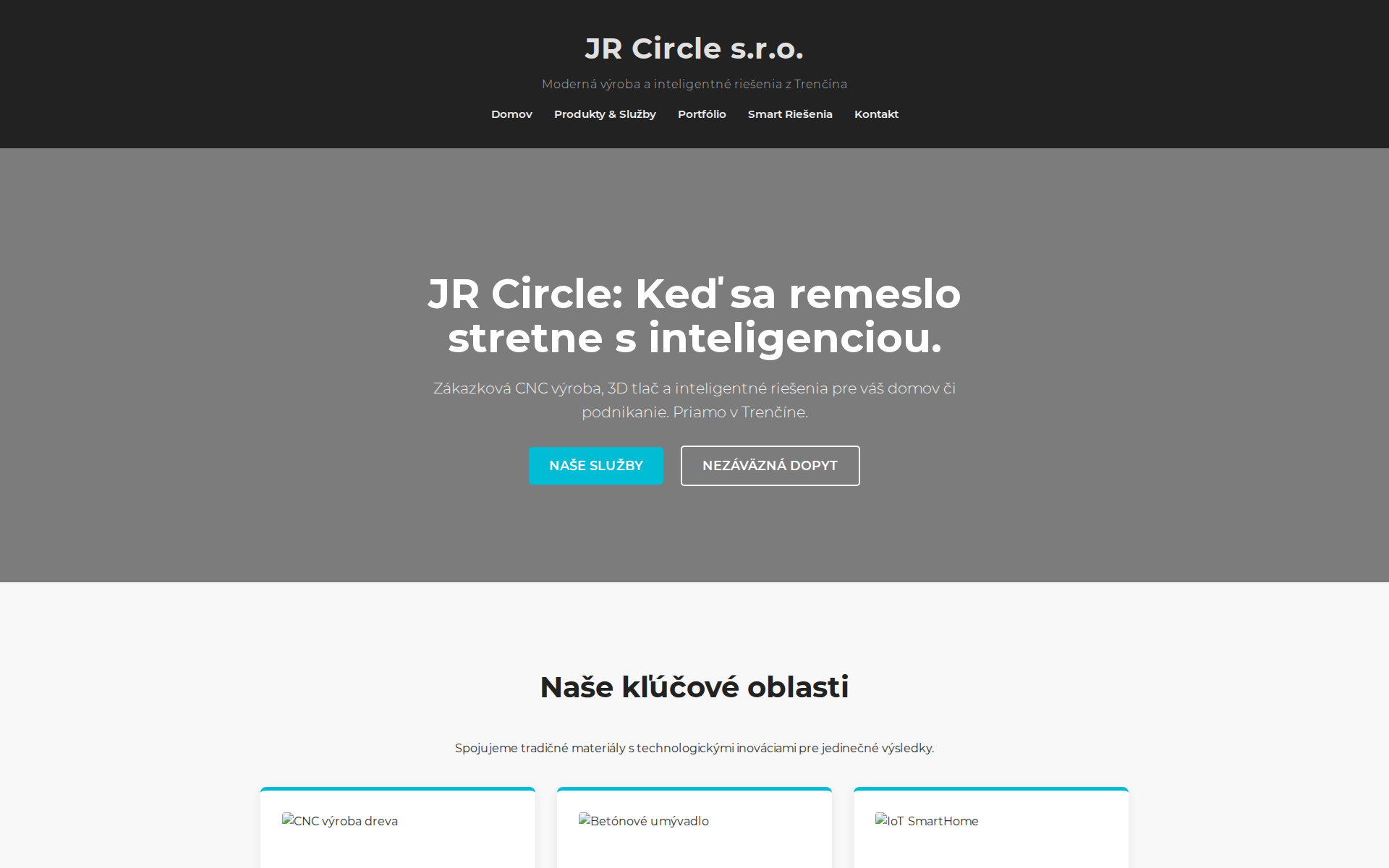 Náhľad webu jrcircle.sk