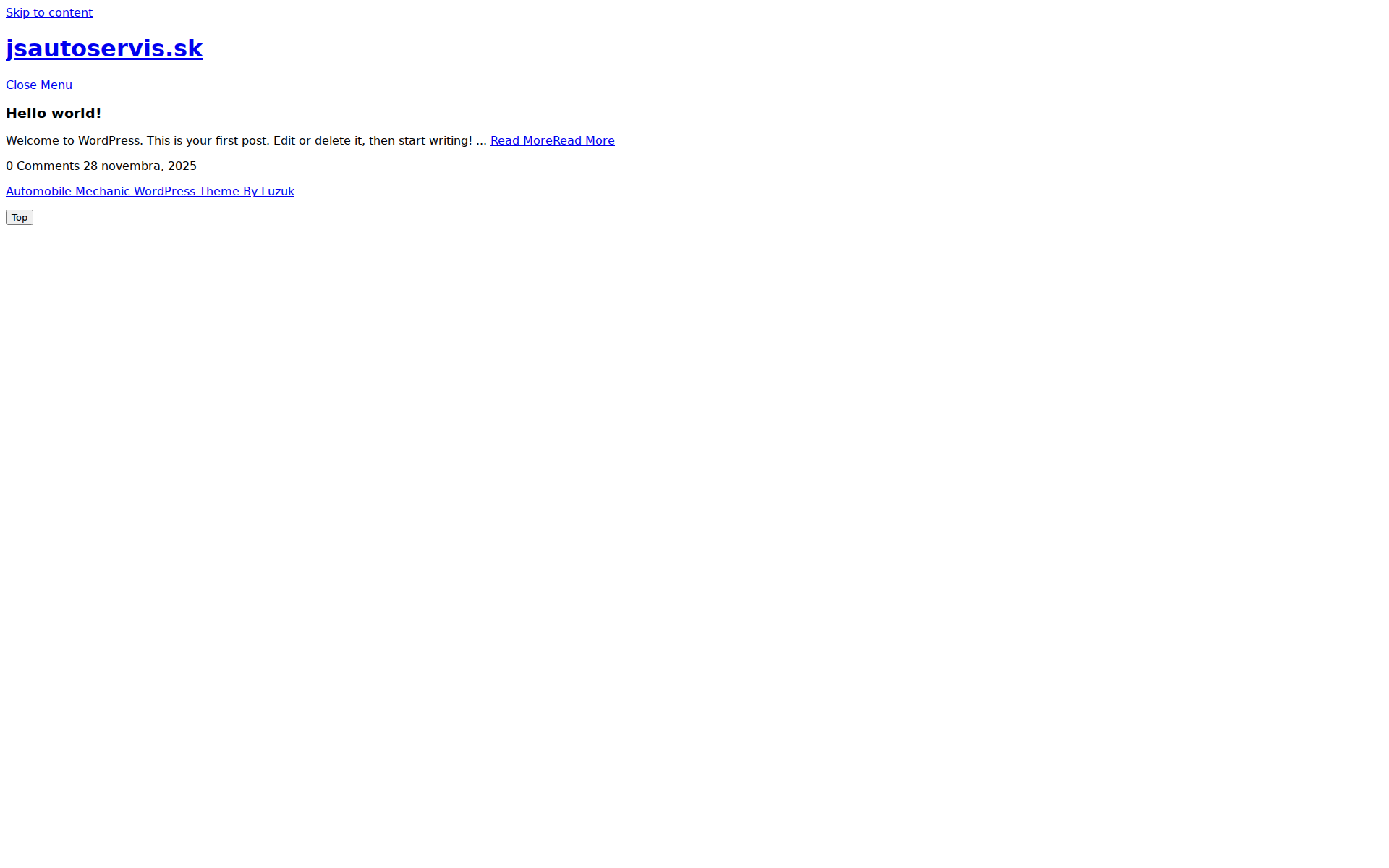 Náhľad webu jsautoservis.sk