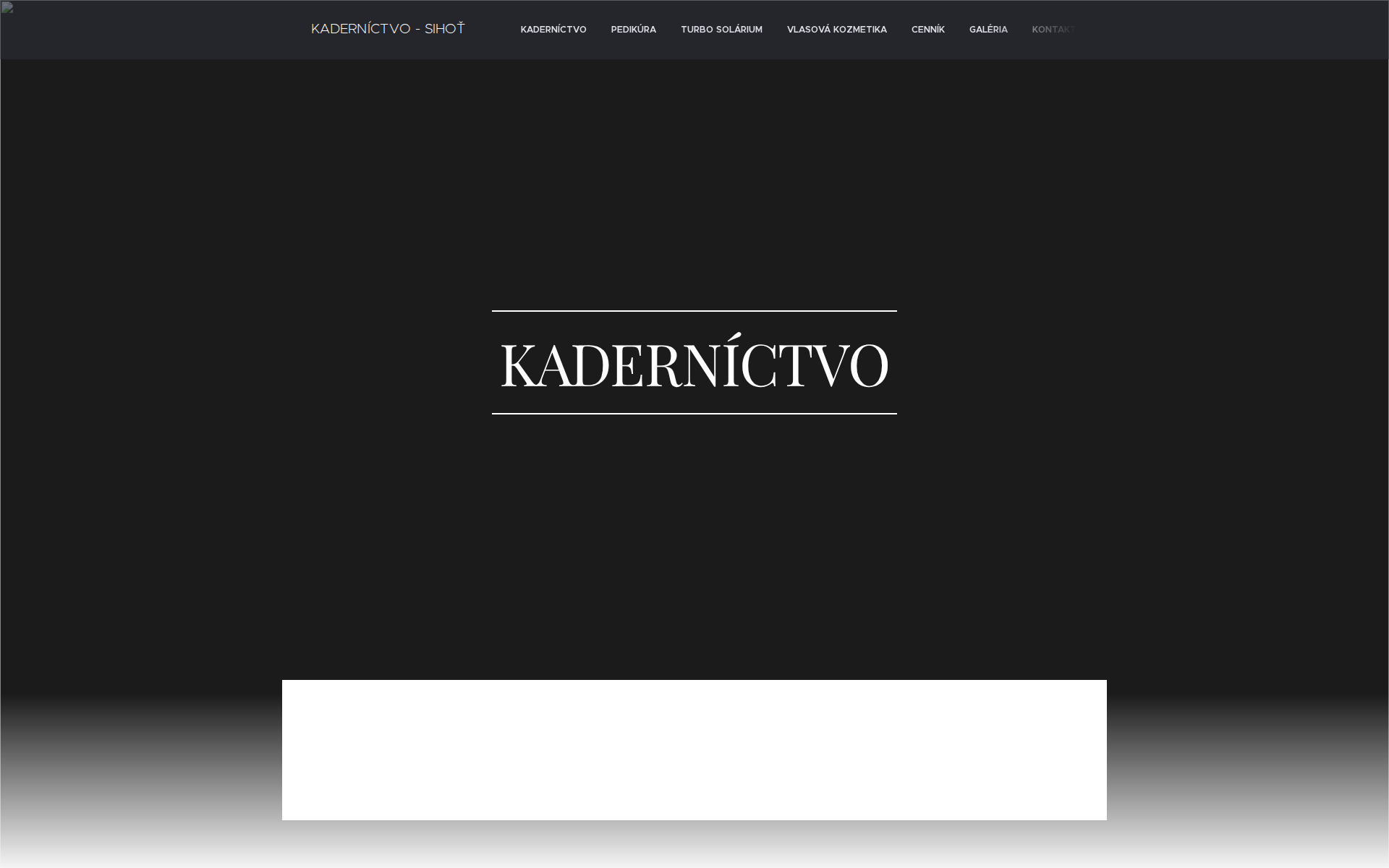 Náhľad webu kadernictvo-sihot.sk