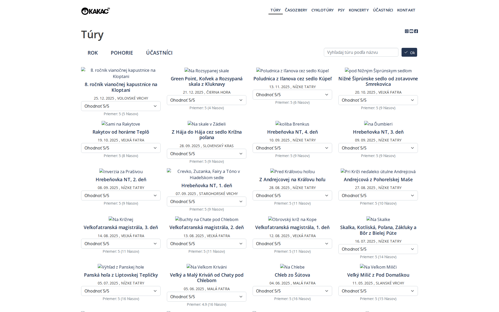 Náhľad webu kakac.sk