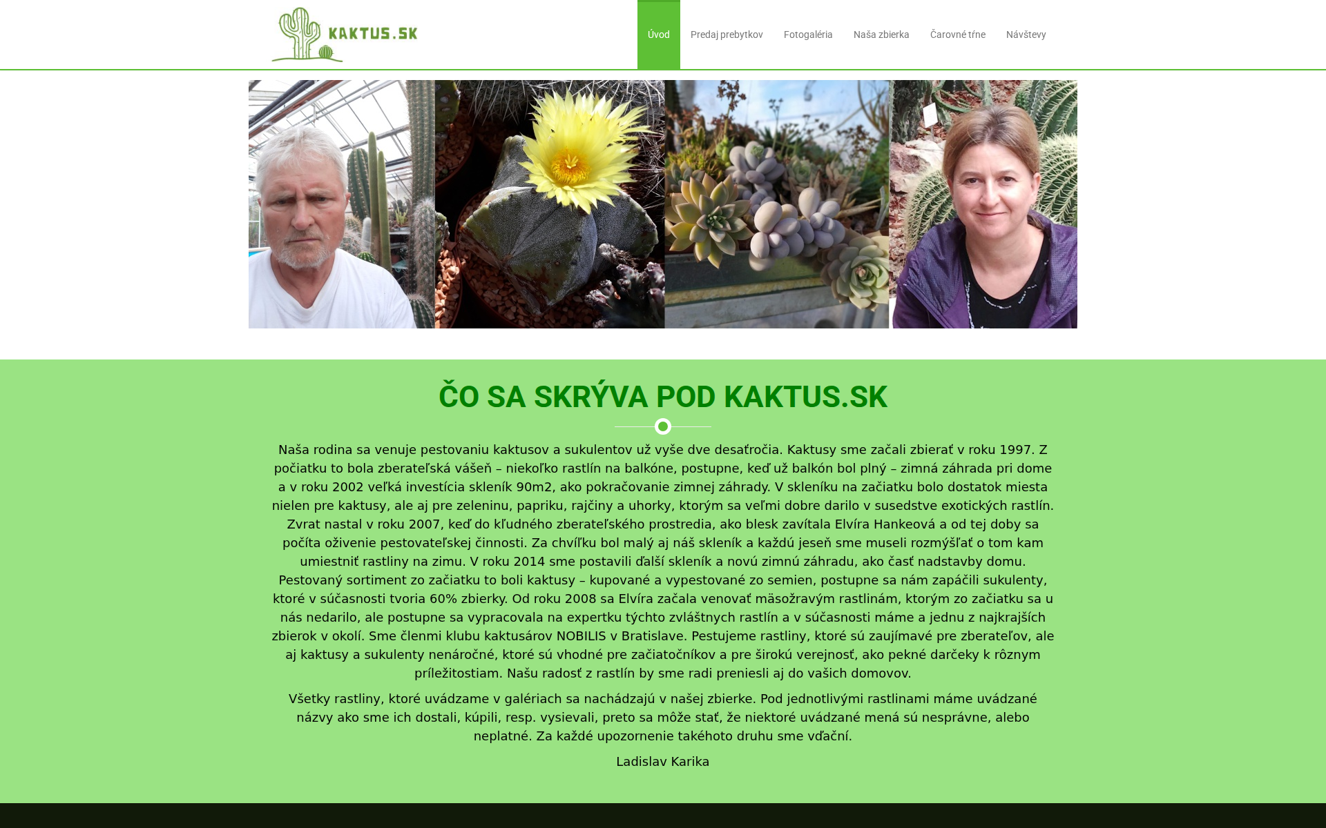 Náhľad webu kaktus.sk