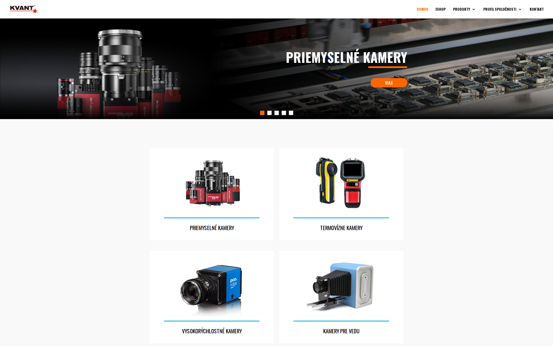 Náhľad webu kamery.sk