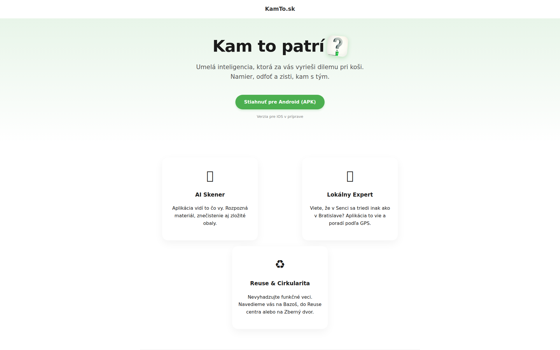 Náhľad webu kamto.sk