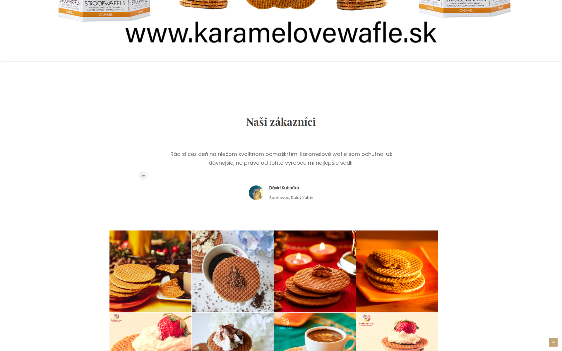 Náhľad webu karamelovewafle.sk