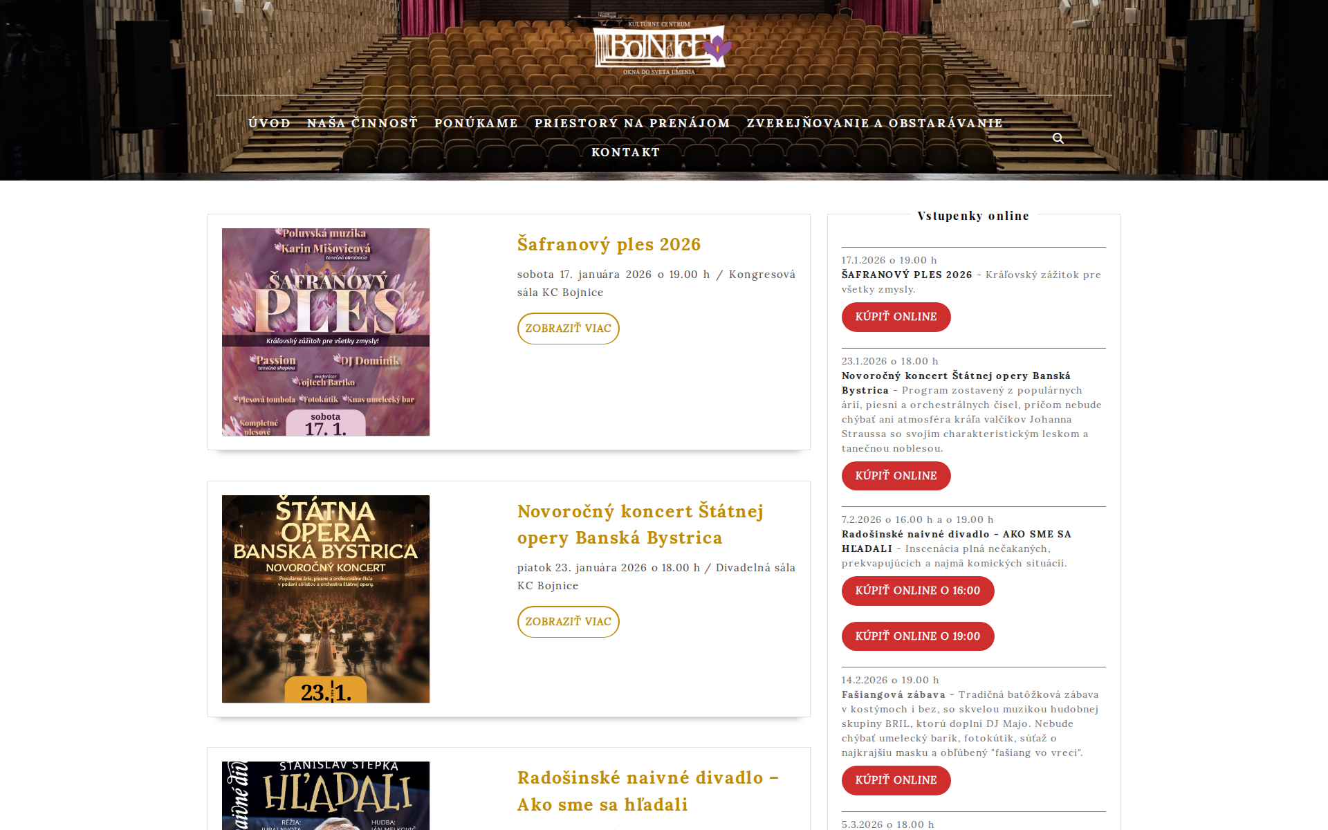 Náhľad webu kcbojnice.sk