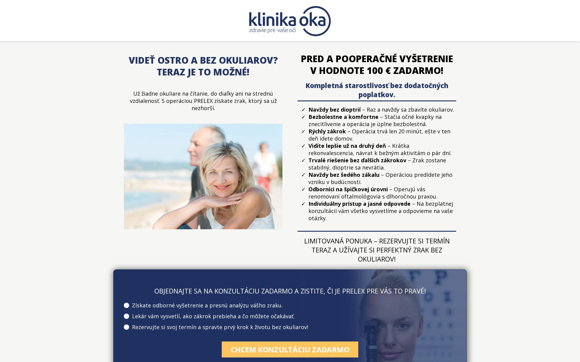 Náhľad webu klinikaokakosice.sk