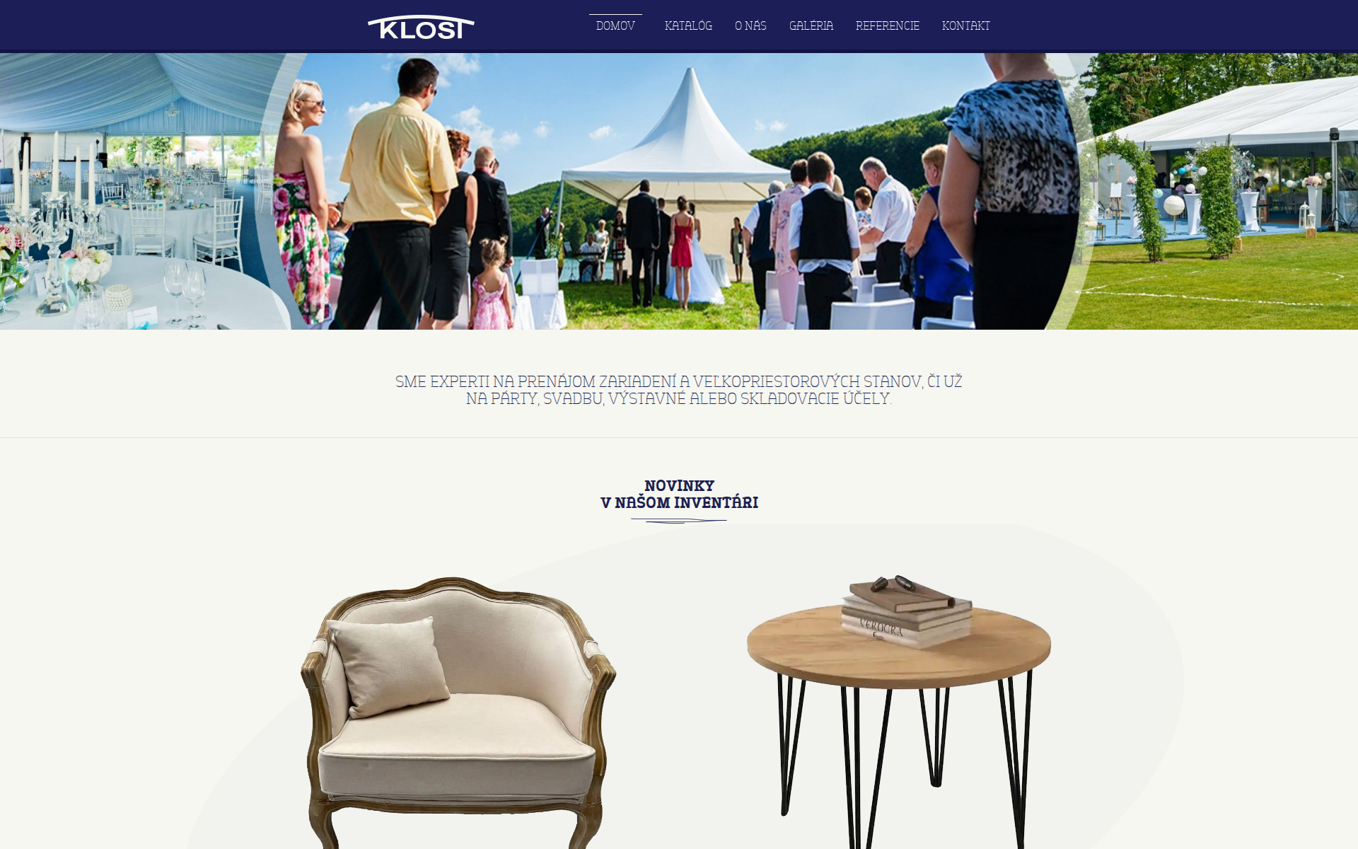 Náhľad webu klost.sk