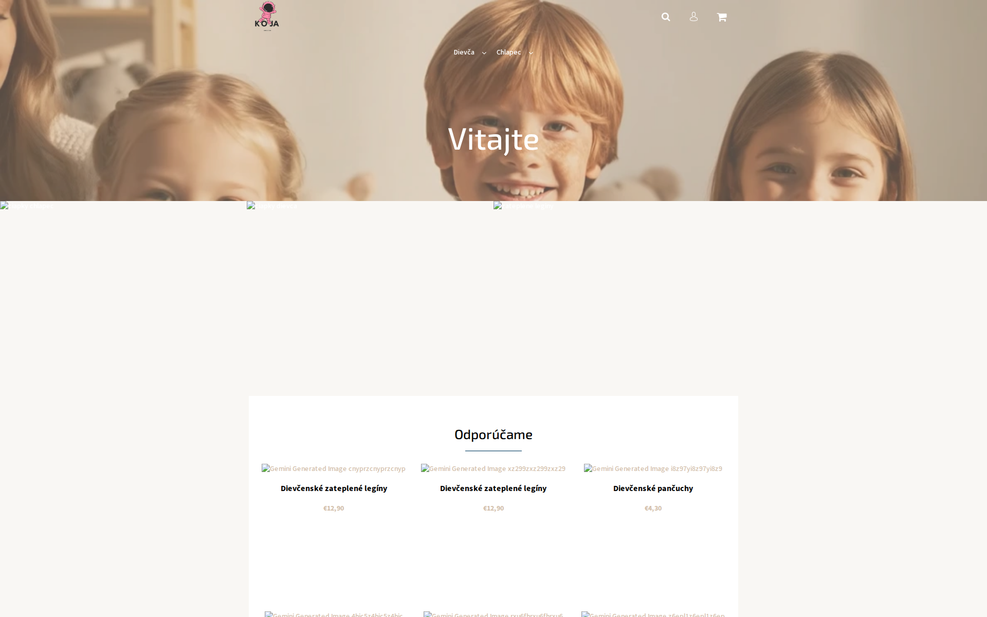 Náhľad webu kojadeti.sk