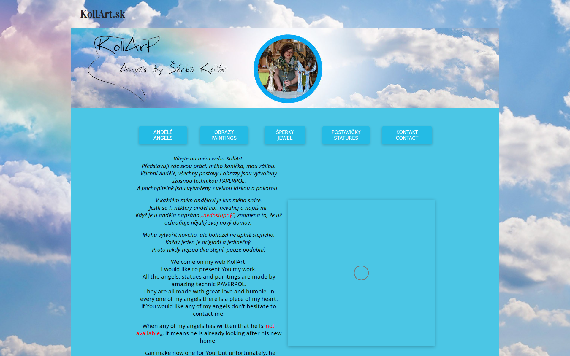 Náhľad webu kollart.sk