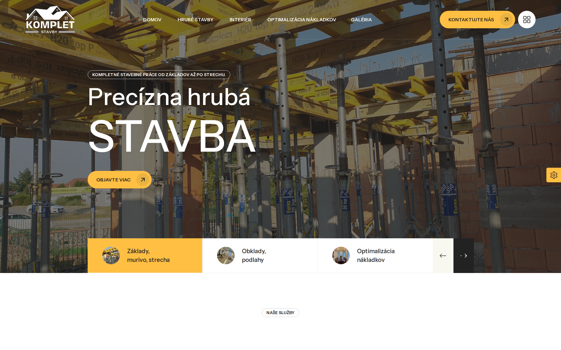 Náhľad webu kompletstavby.sk