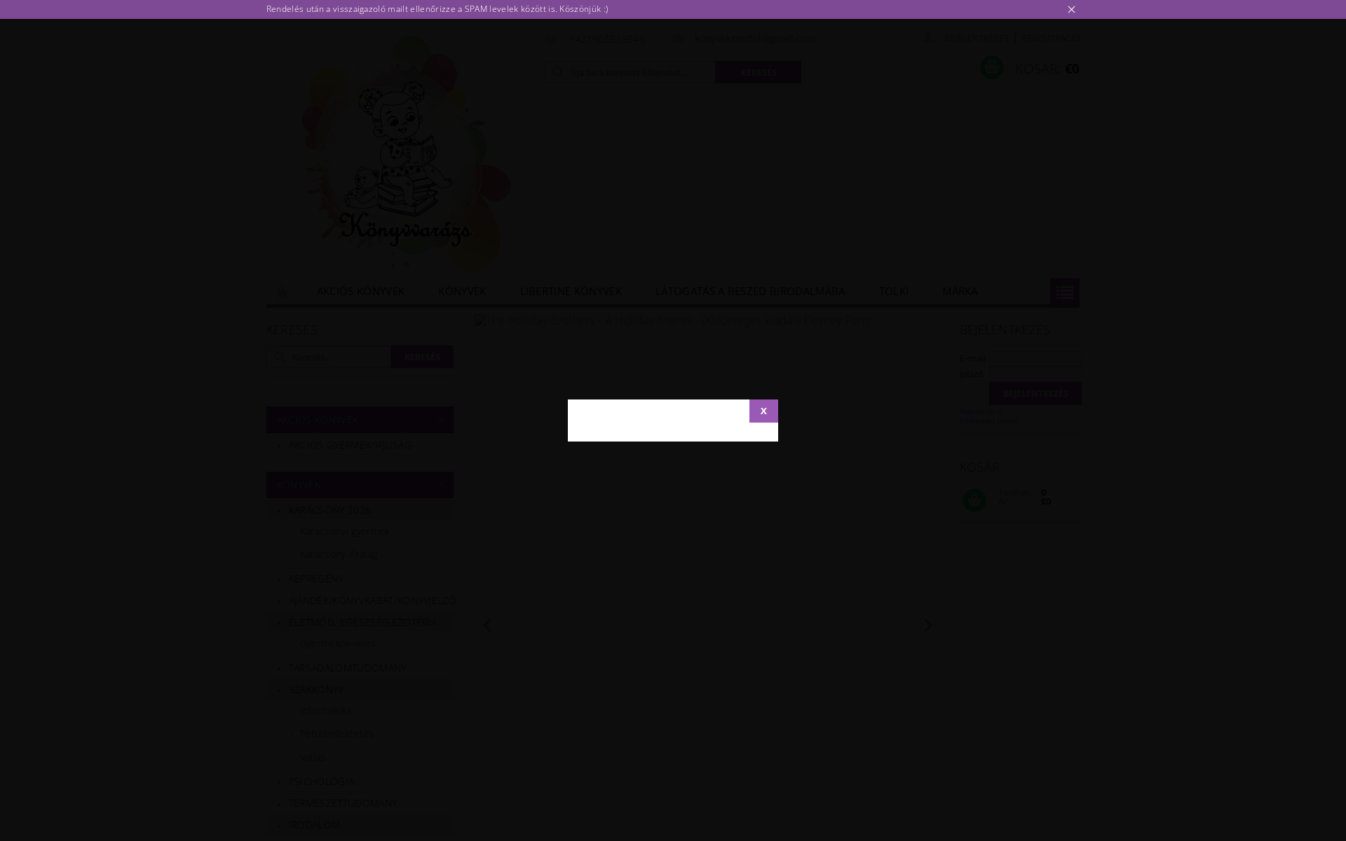 Náhľad webu konyvvarazs.sk