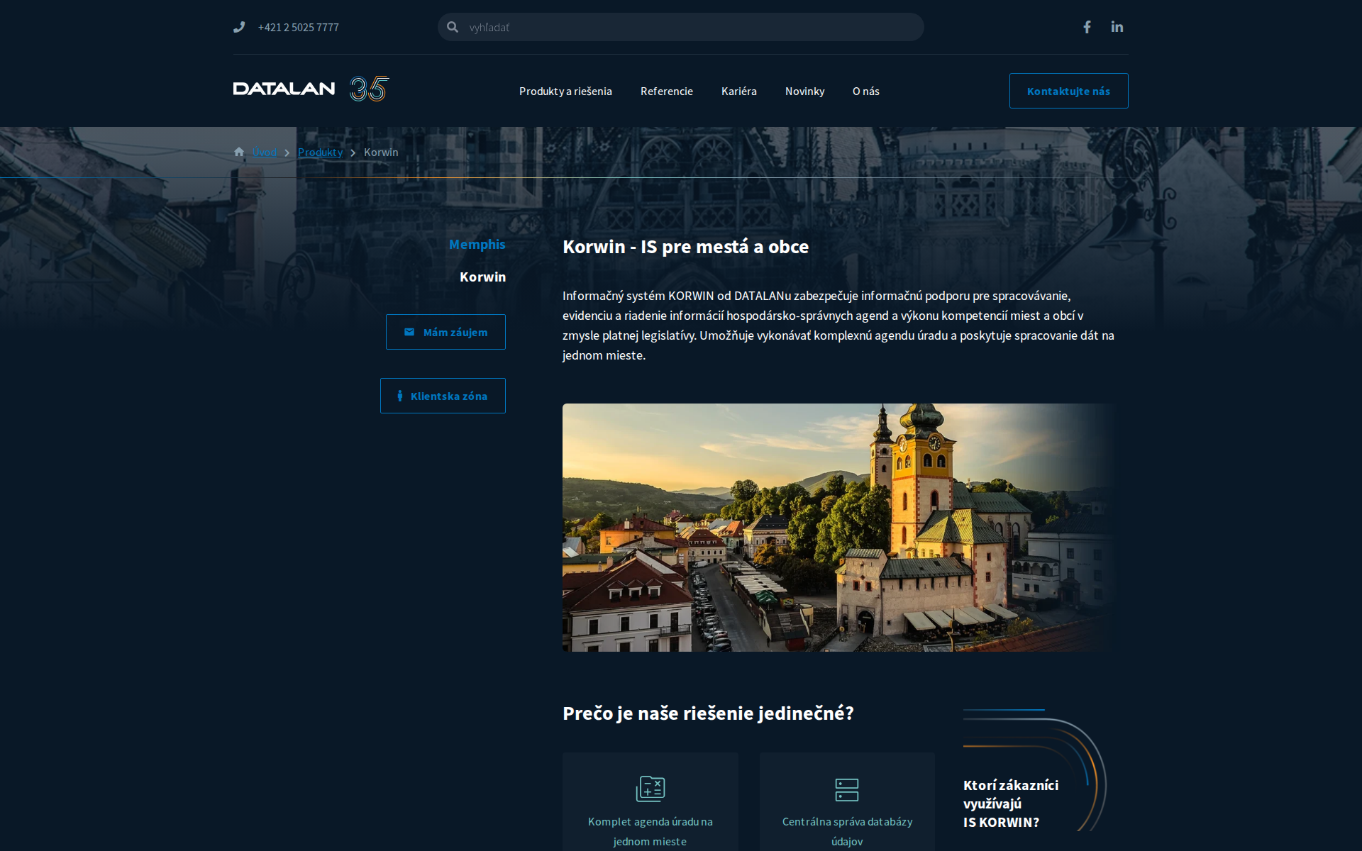 Náhľad webu korwin.sk