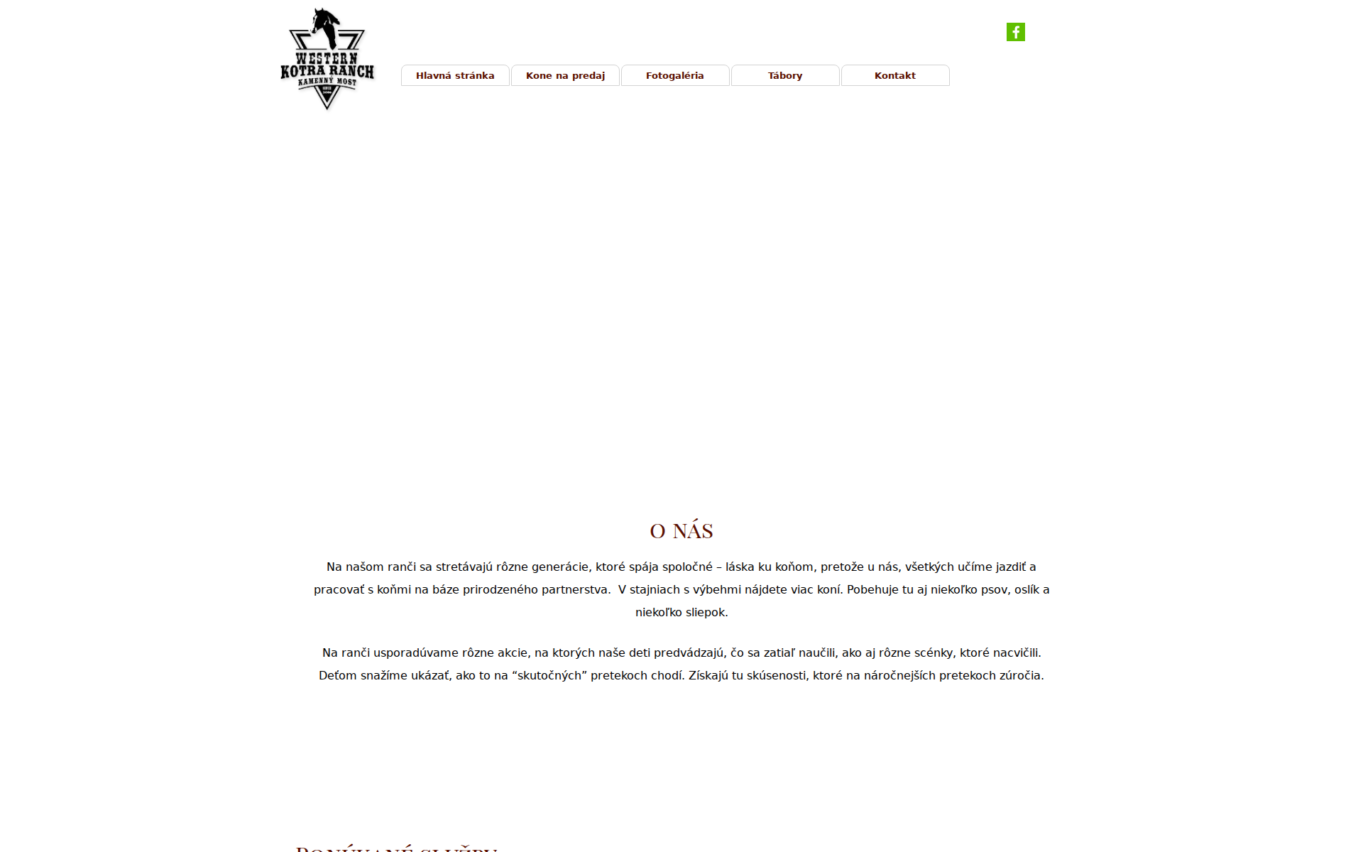 Náhľad webu kotrawesternranch.sk