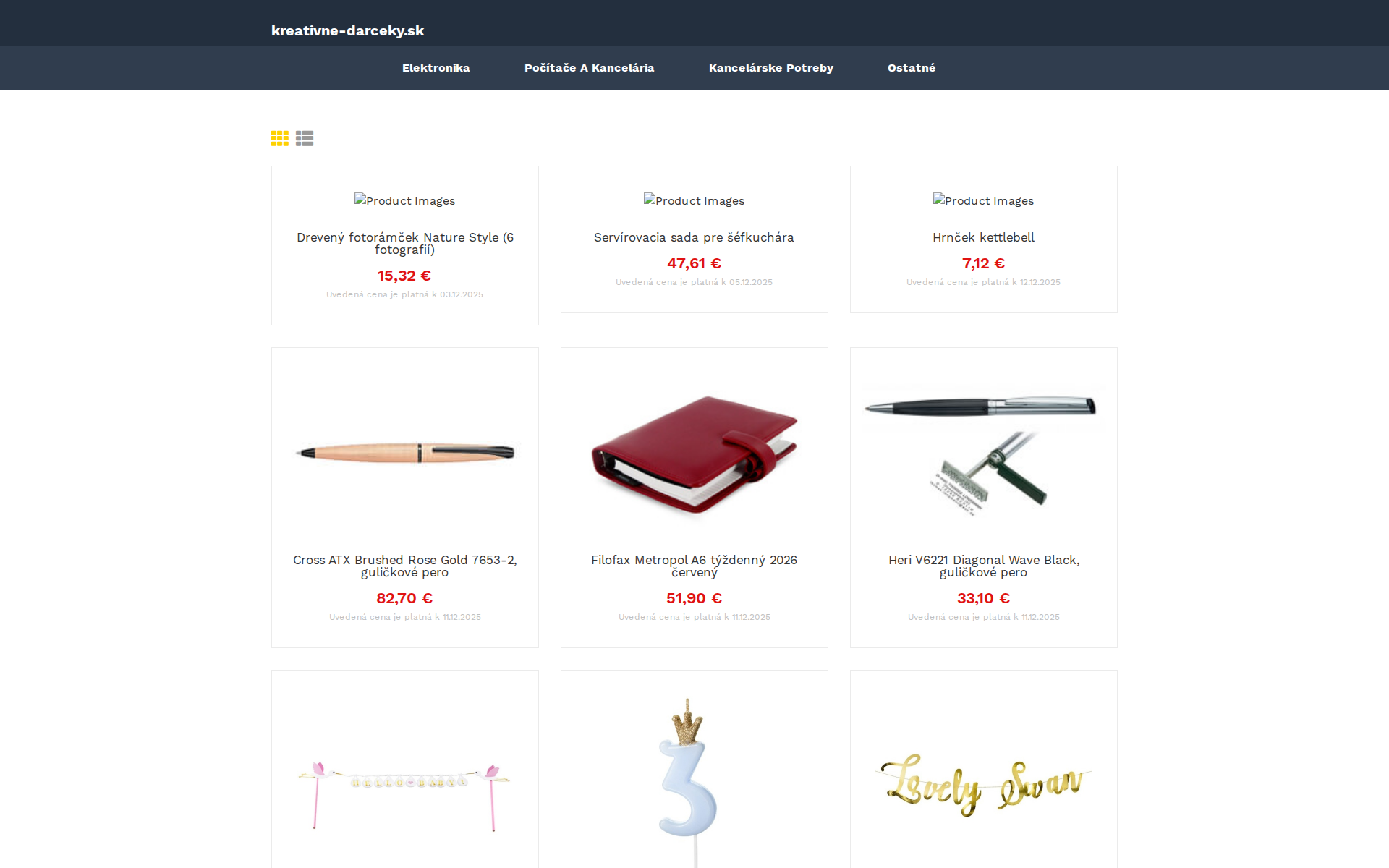 Náhľad webu kreativne-darceky.sk