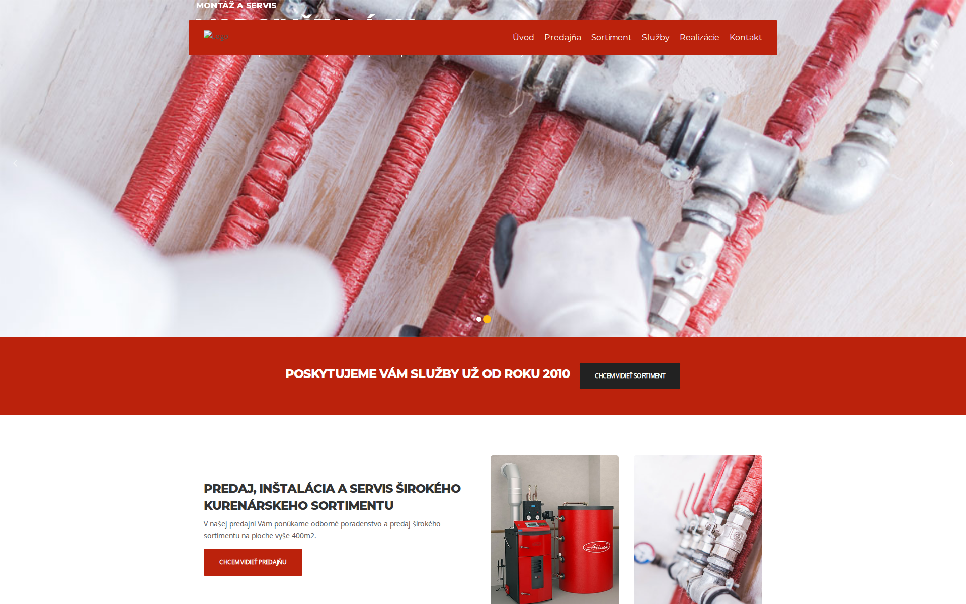 Náhľad webu kureniekrupina.sk