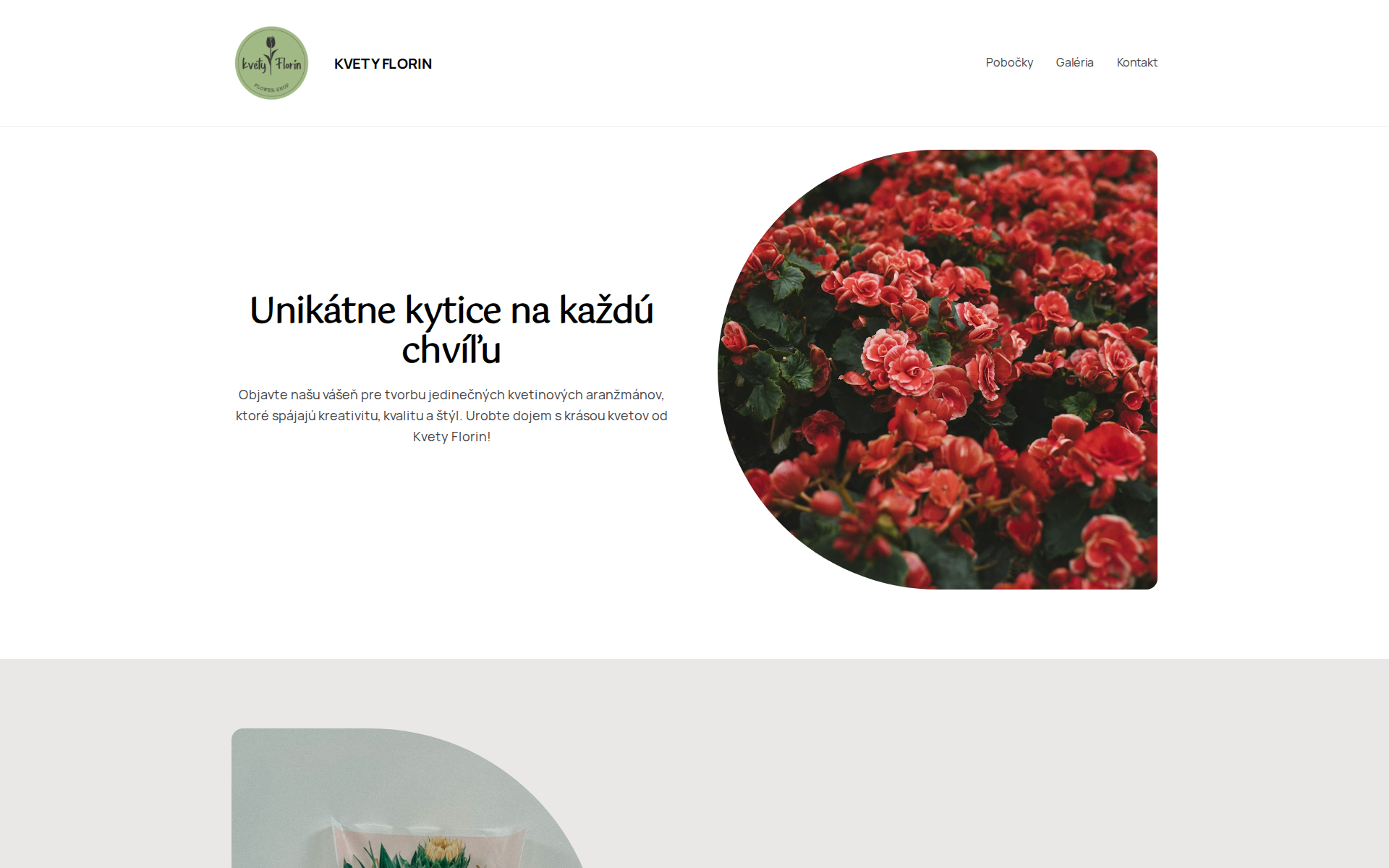 Náhľad webu kvetyflorin.sk