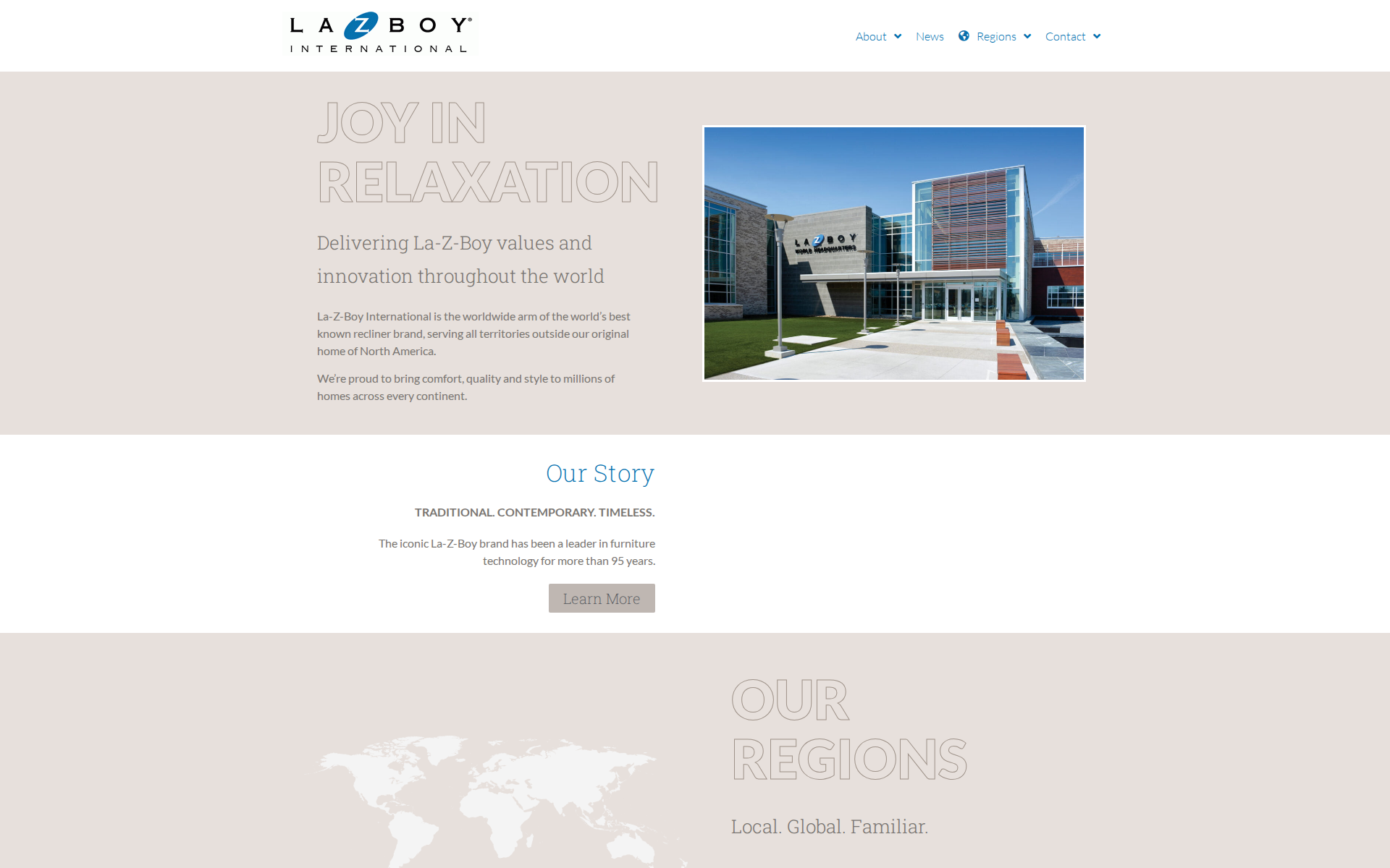 Náhľad webu la-z-boy.sk