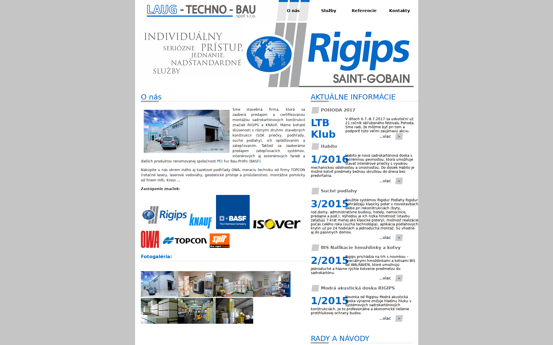 Náhľad webu laug-techno-bau.sk