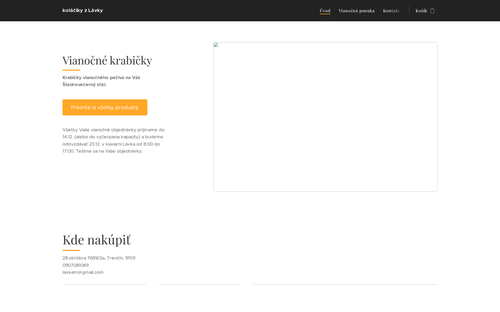 Náhľad webu lavkabakery.sk